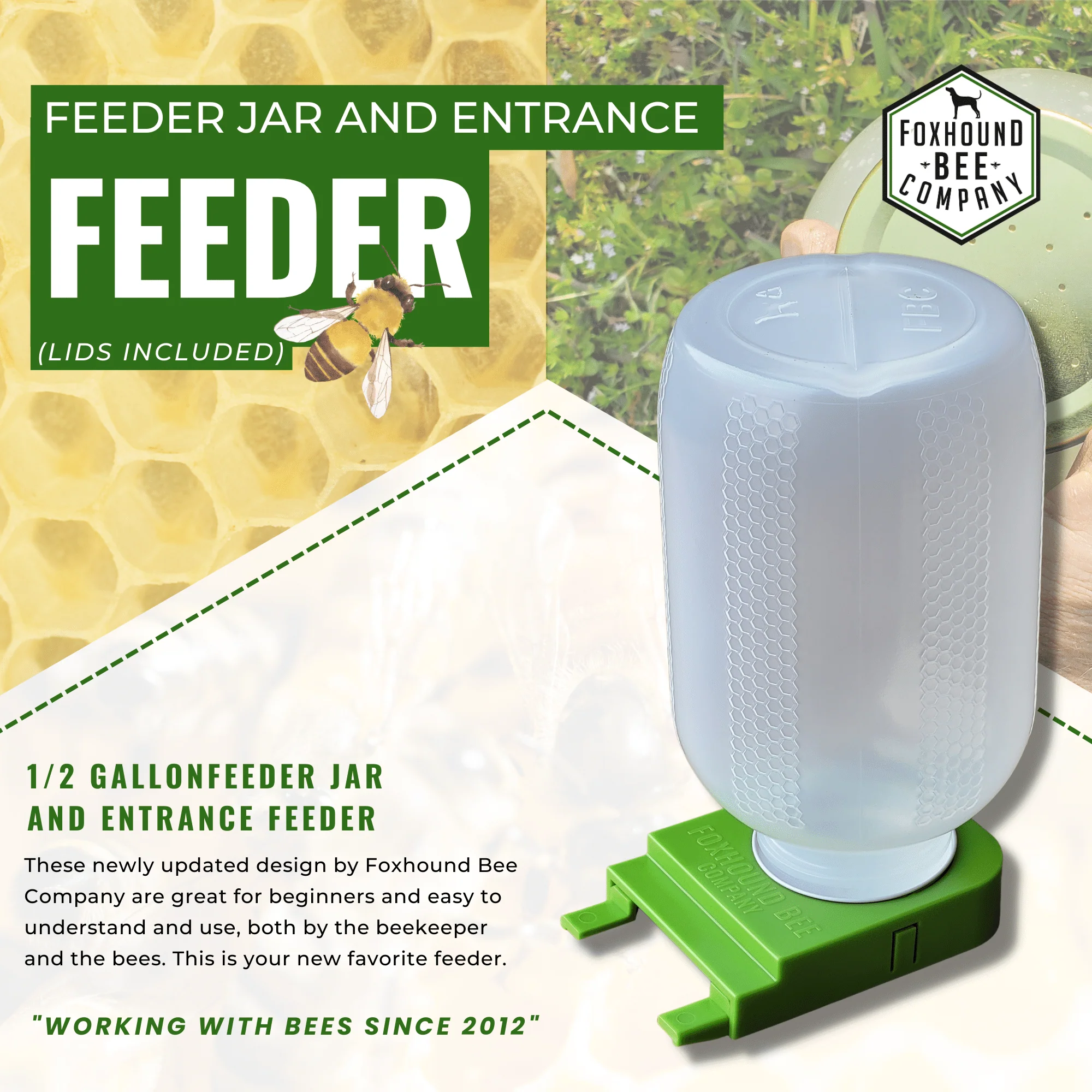 1/2 Gallon Jar and Foxhound Entrance Feeder with UV Inhibitor - Image 2