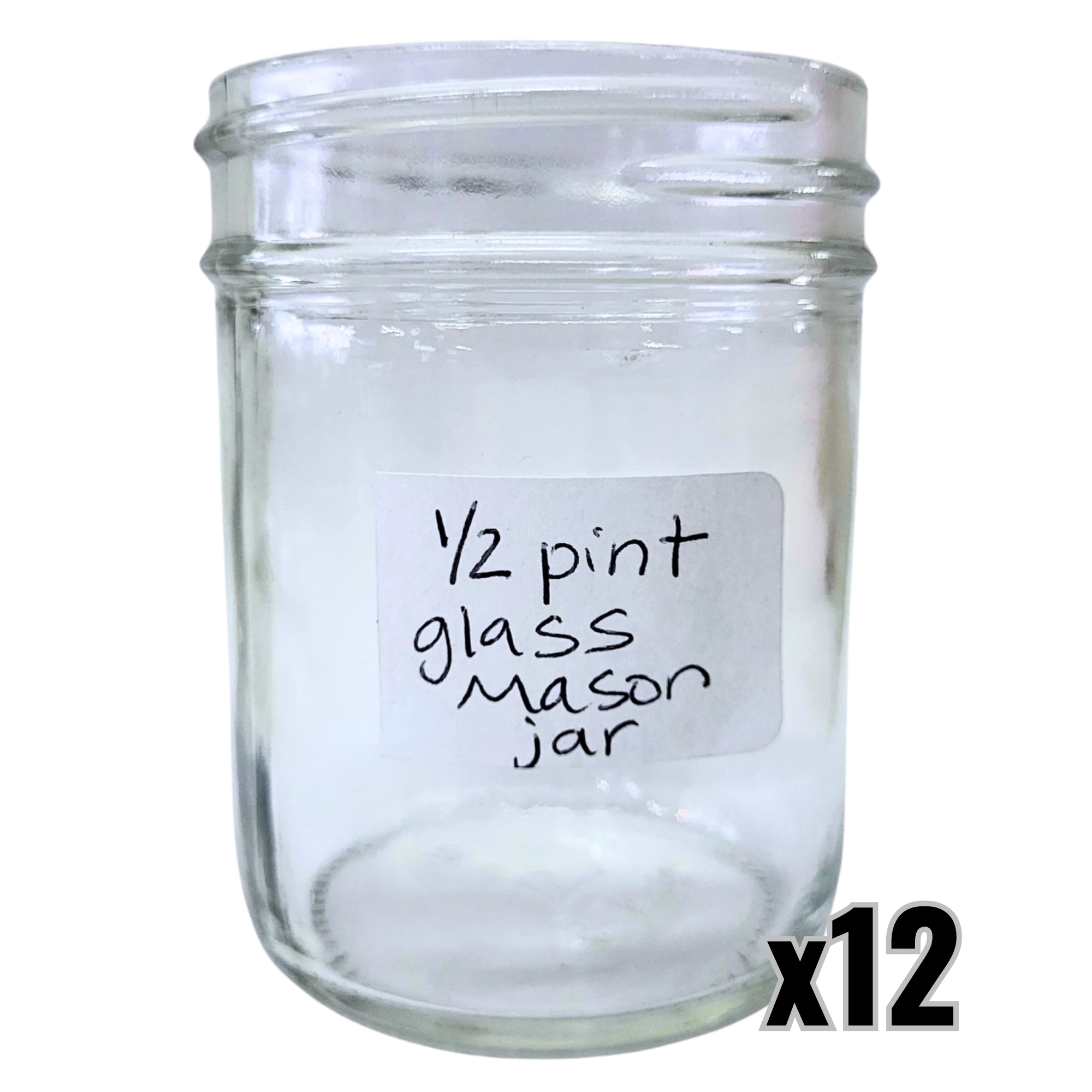 1/2 Glass Pint Mason Jar - 8 oz - Image 4