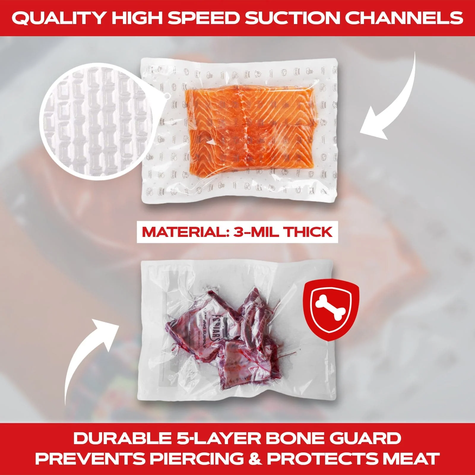 100 count 8x12 Vacuum Sealer Bags - Image 6