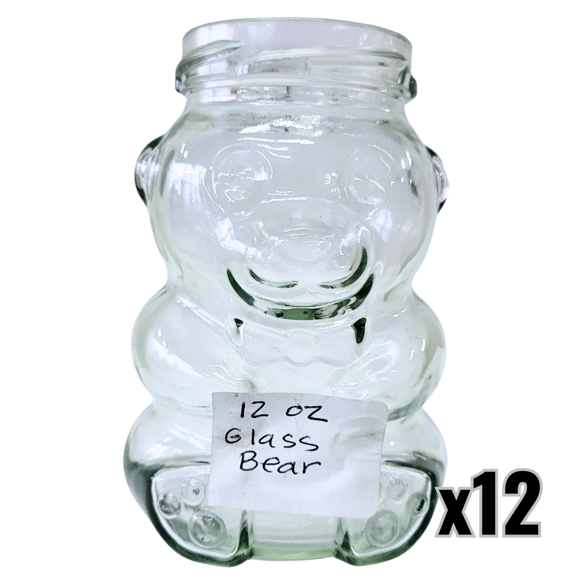 12 oz Glass Bear Honey Jar - Image 5