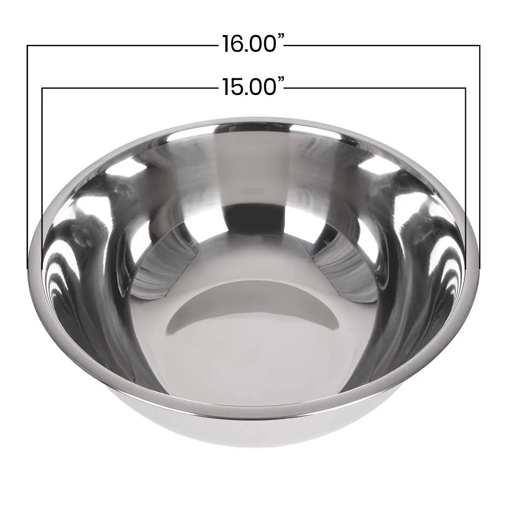 13-Qt Extra Heavy Stainless Steel Mixing Bowl - Image 7