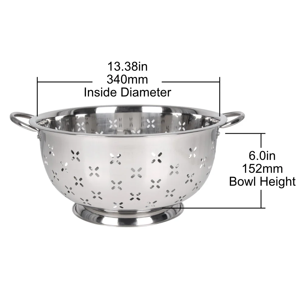 13 Qt Stainless Steel Colander - Image 3