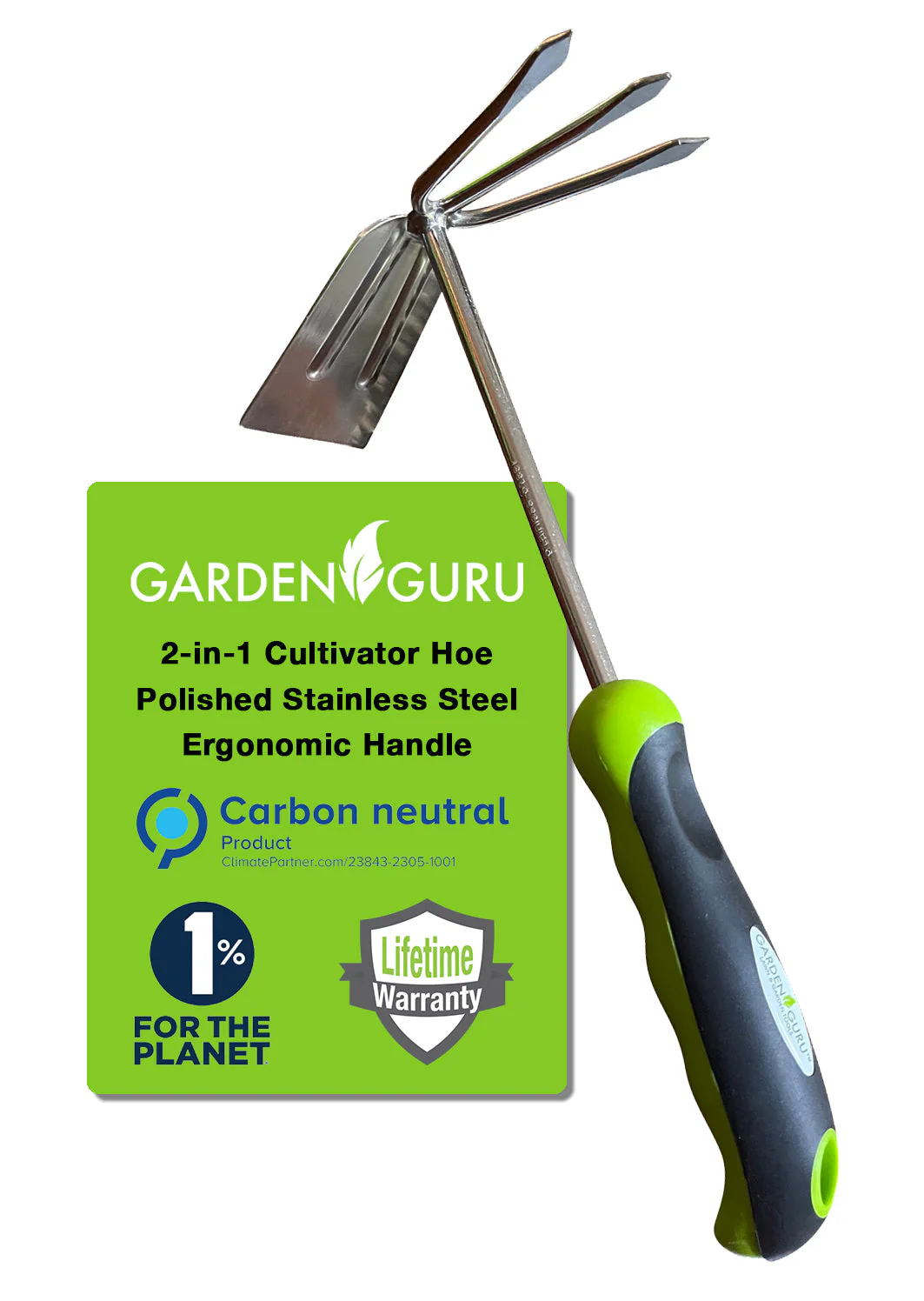 2-in-1 Garden Cultivator Rake Hoe Tiller Tool - Image 2
