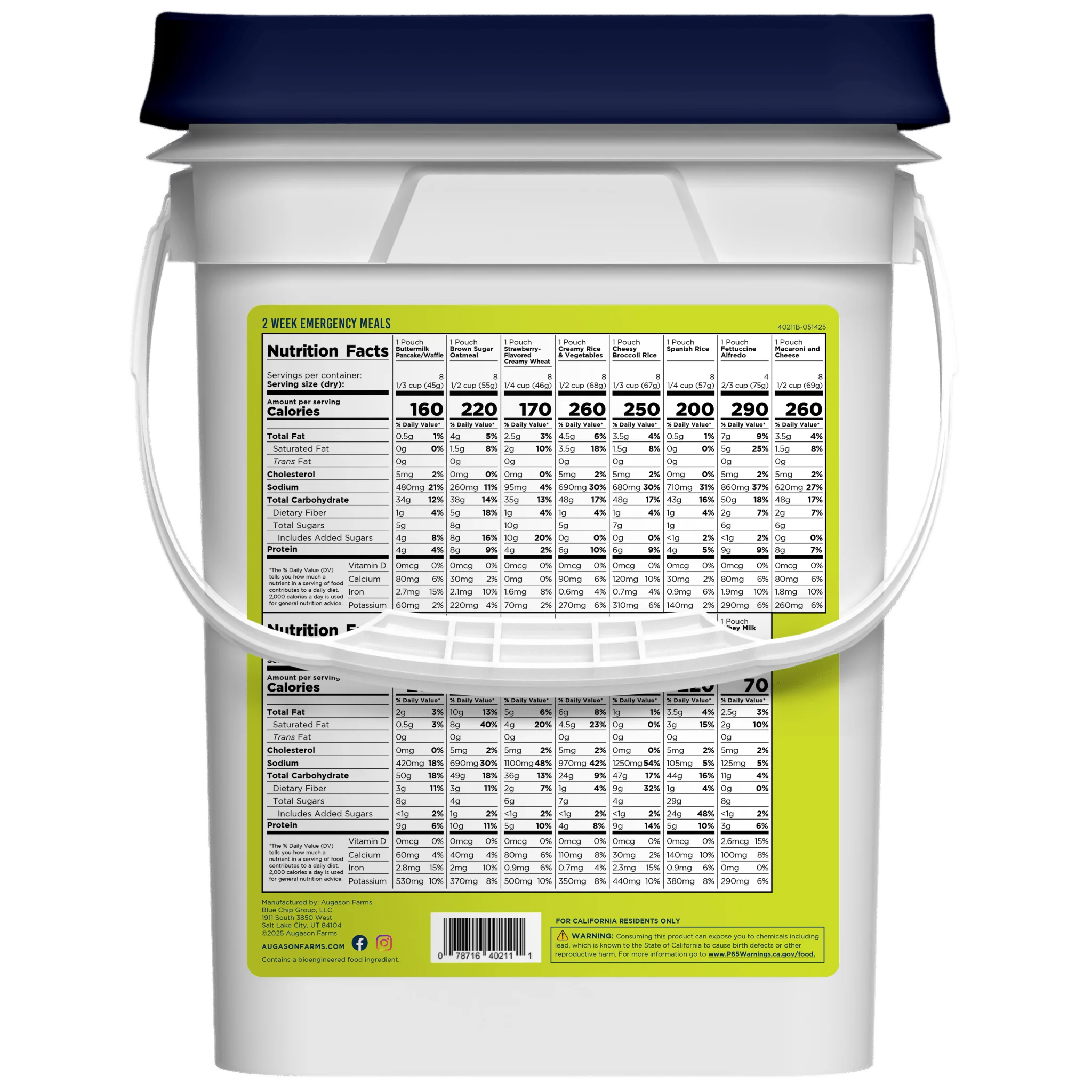 2-Week 1-Person Emergency Food Supply Kit, 119 Servings - Image 2