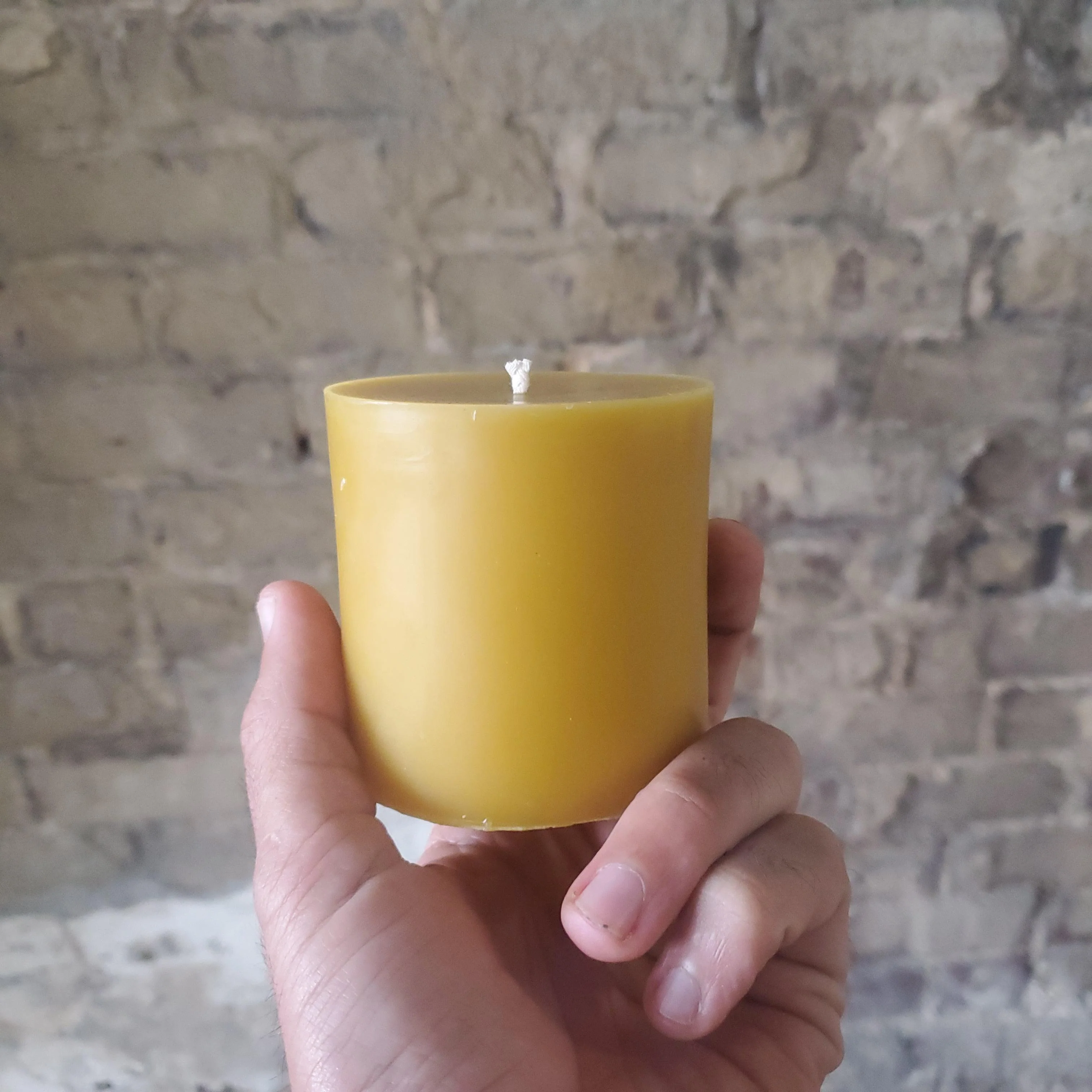 3-Inch Wide Beeswax Pillar Candles - Image 4