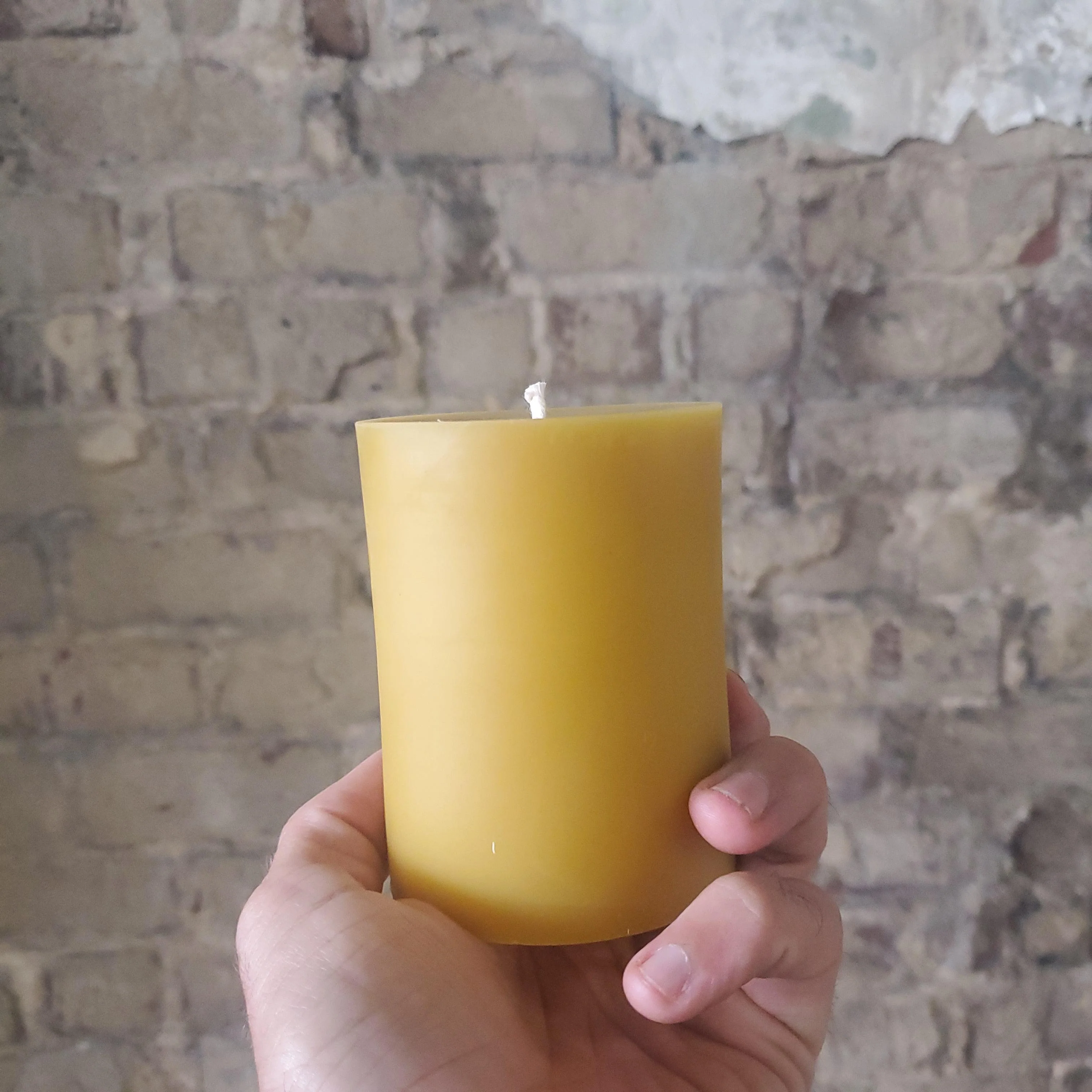 3-Inch Wide Beeswax Pillar Candles - Image 8