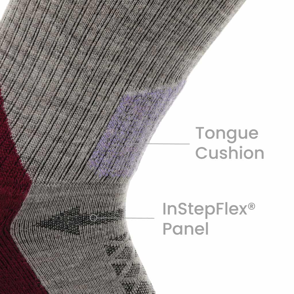 3 Pack Berry - Hike Crew Midweight Merino Wool Sock - Image 5