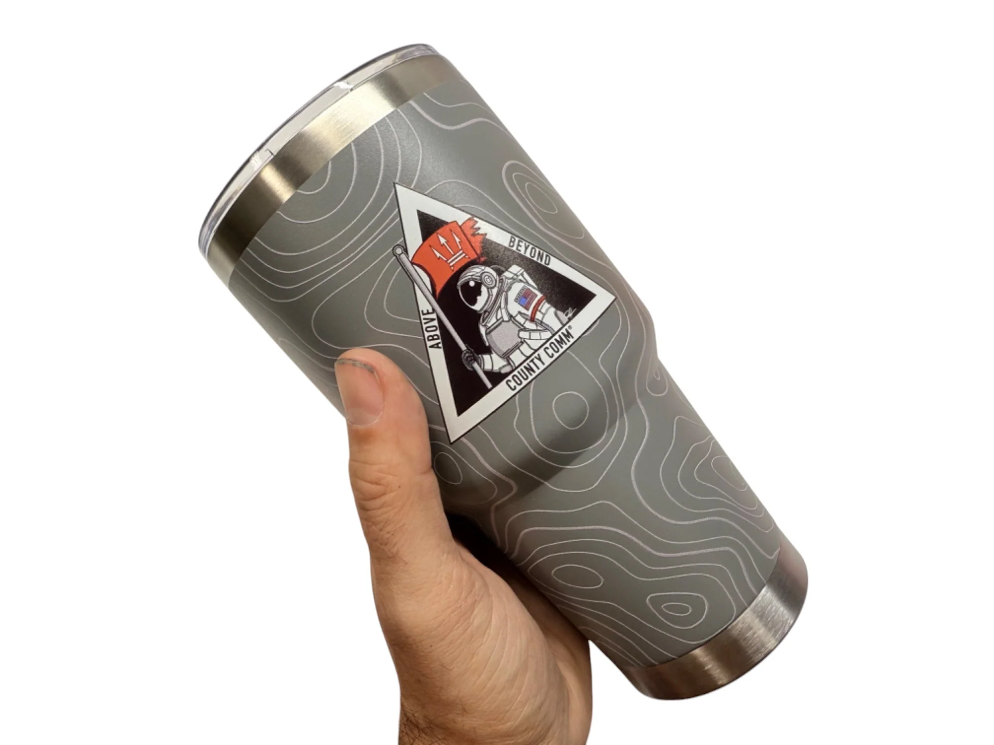 30oz Tumbler : Double Wall Insulated + 3D TOPO Pattern by CountyComm Exclusive! - Image 6