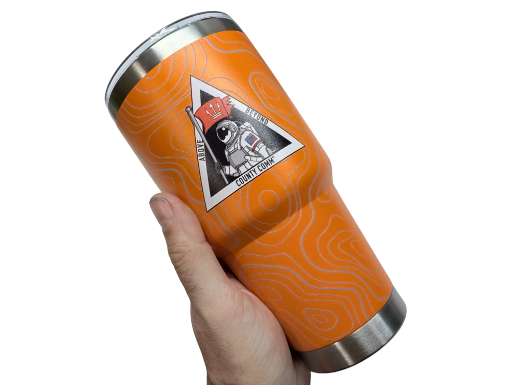 30oz Tumbler : Double Wall Insulated + 3D TOPO Pattern by CountyComm Exclusive! - Image 7