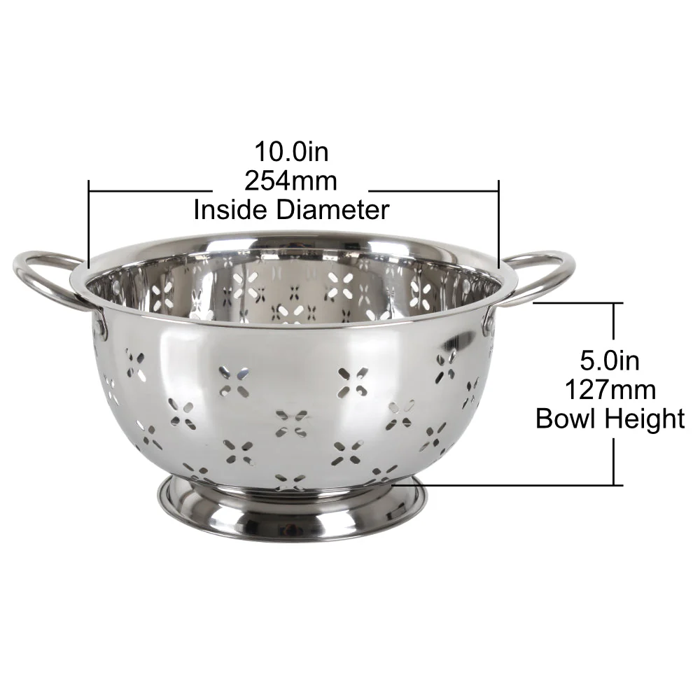 5 Qt. Stainless Steel Colander - Image 3