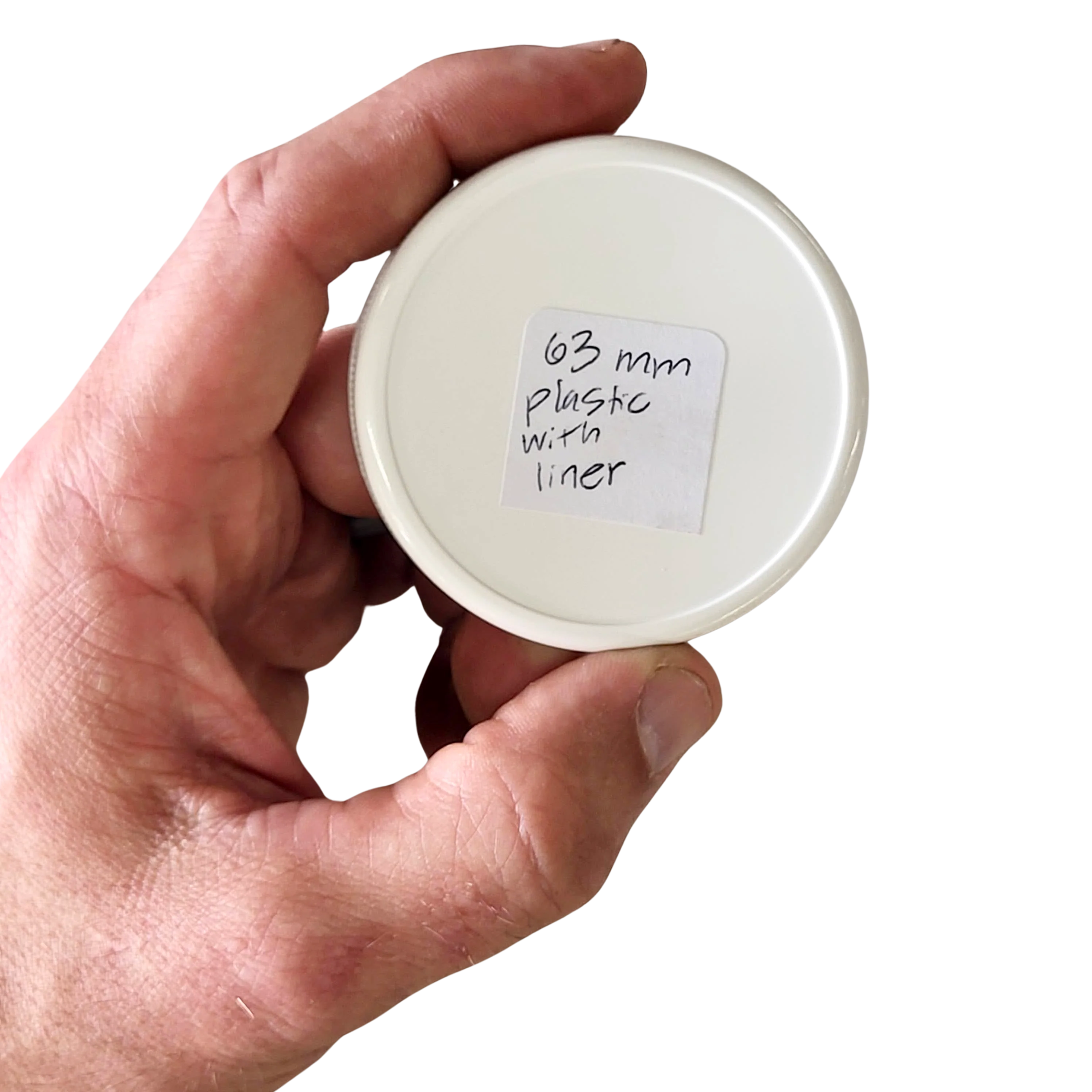 63mm Plastic Lids with Liner - Image 2