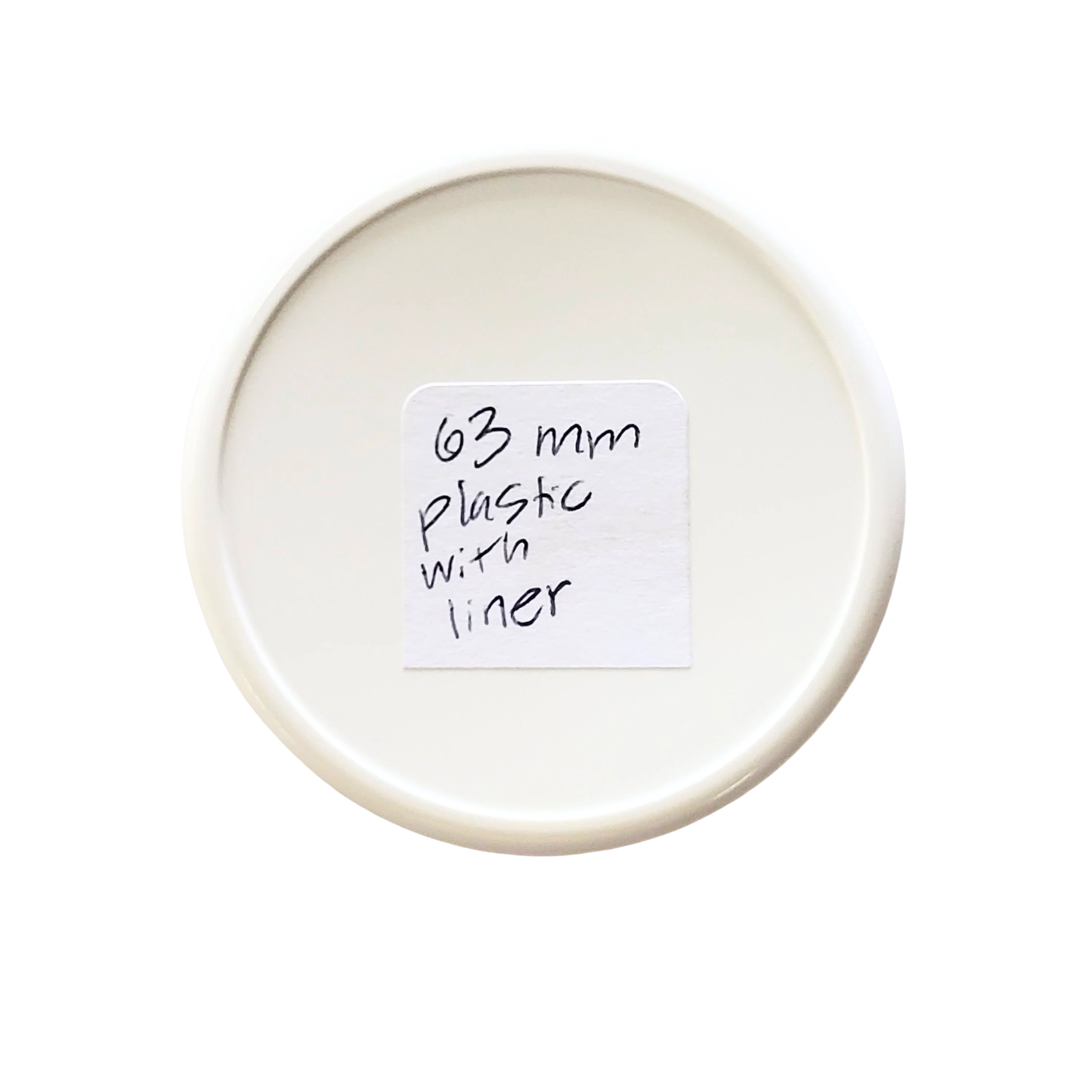 63mm Plastic Lids with Liner - Image 3