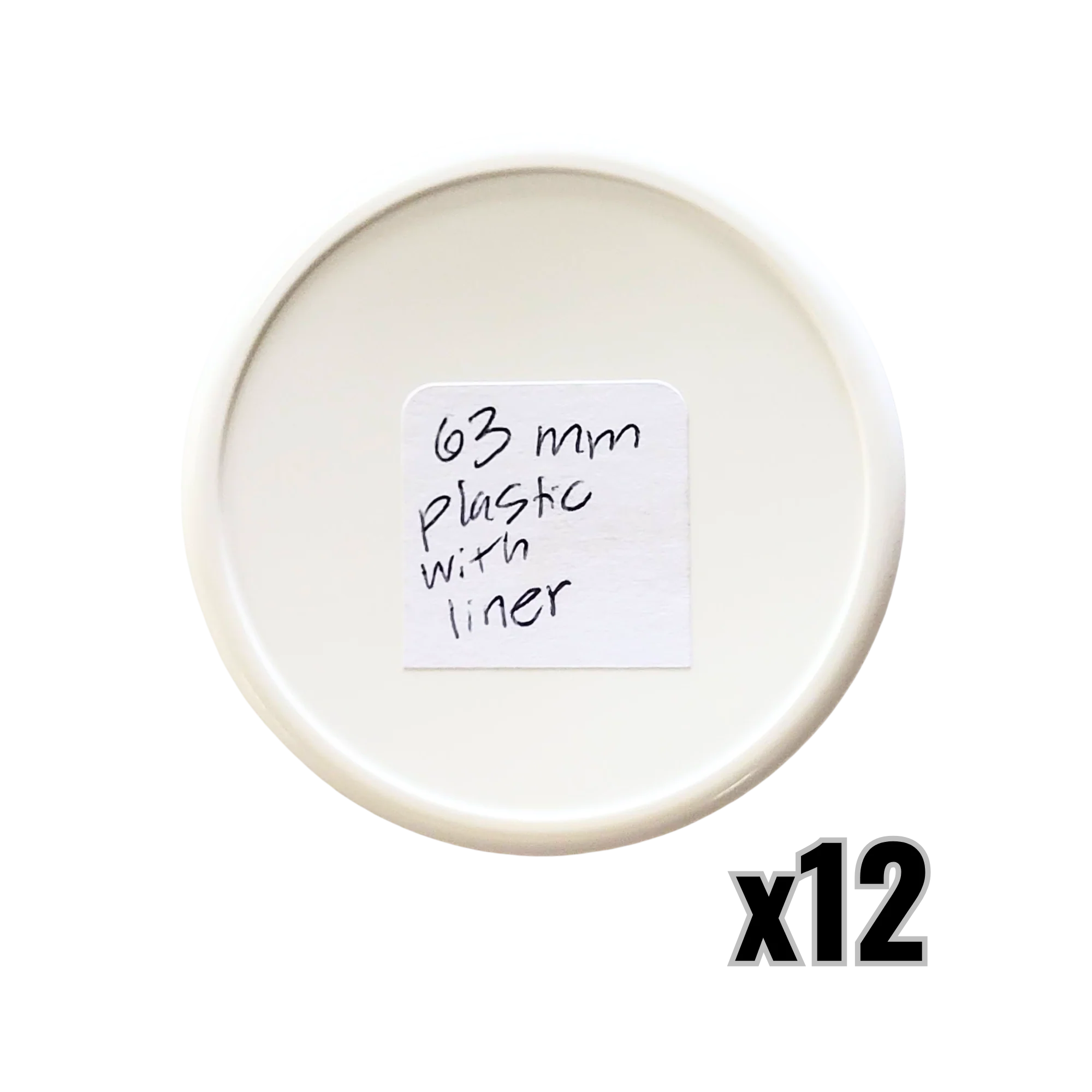 63mm Plastic Lids with Liner - Image 7