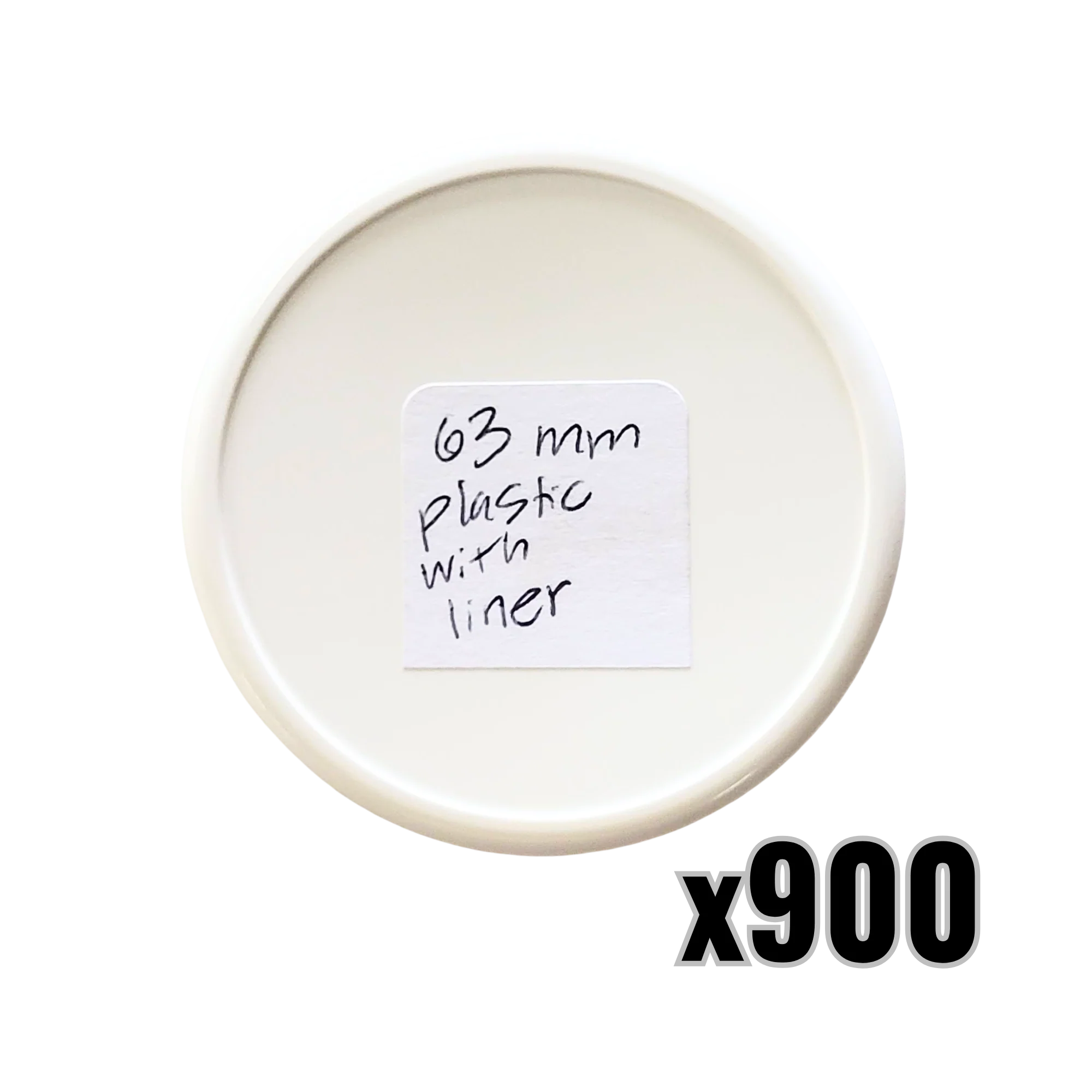 63mm Plastic Lids with Liner - Image 9