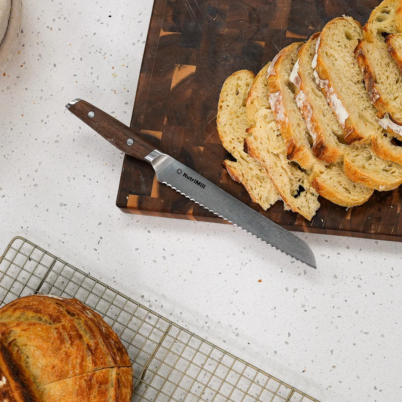 8" Bread Knife with Walnut Handle - Image 3