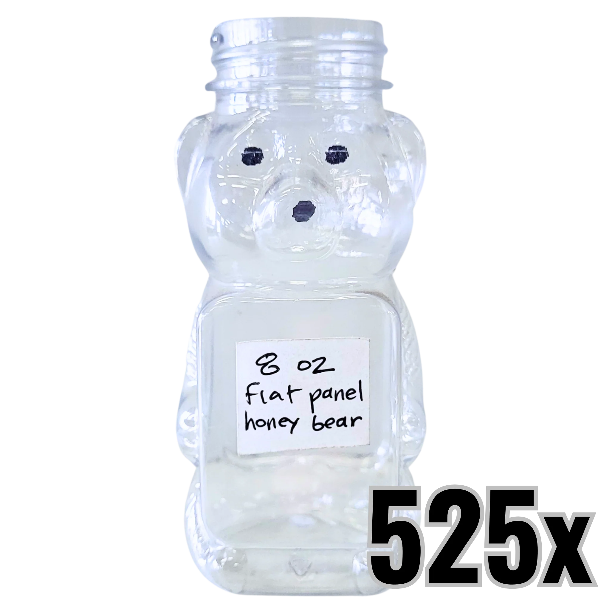 8 oz Plastic Flat Panel Honey Bears - Image 6