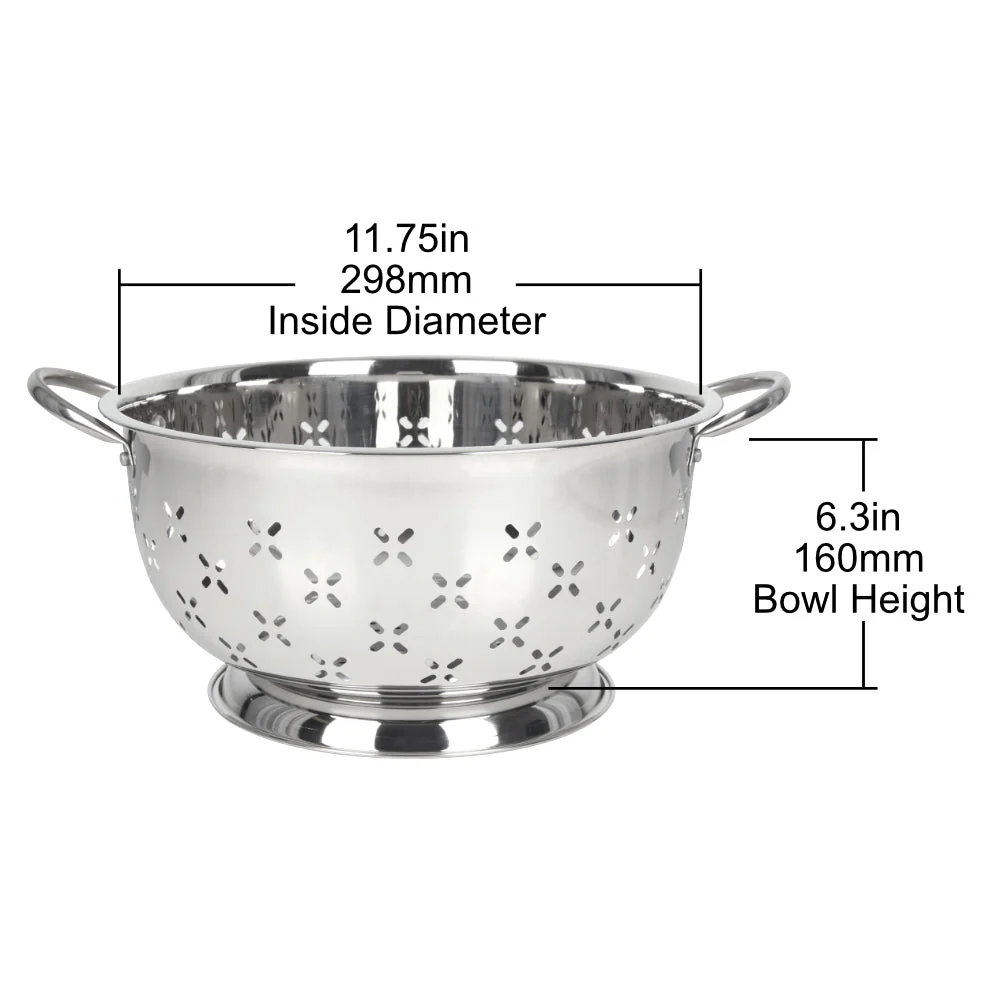 8 Qt Stainless Steel Colander - Image 3