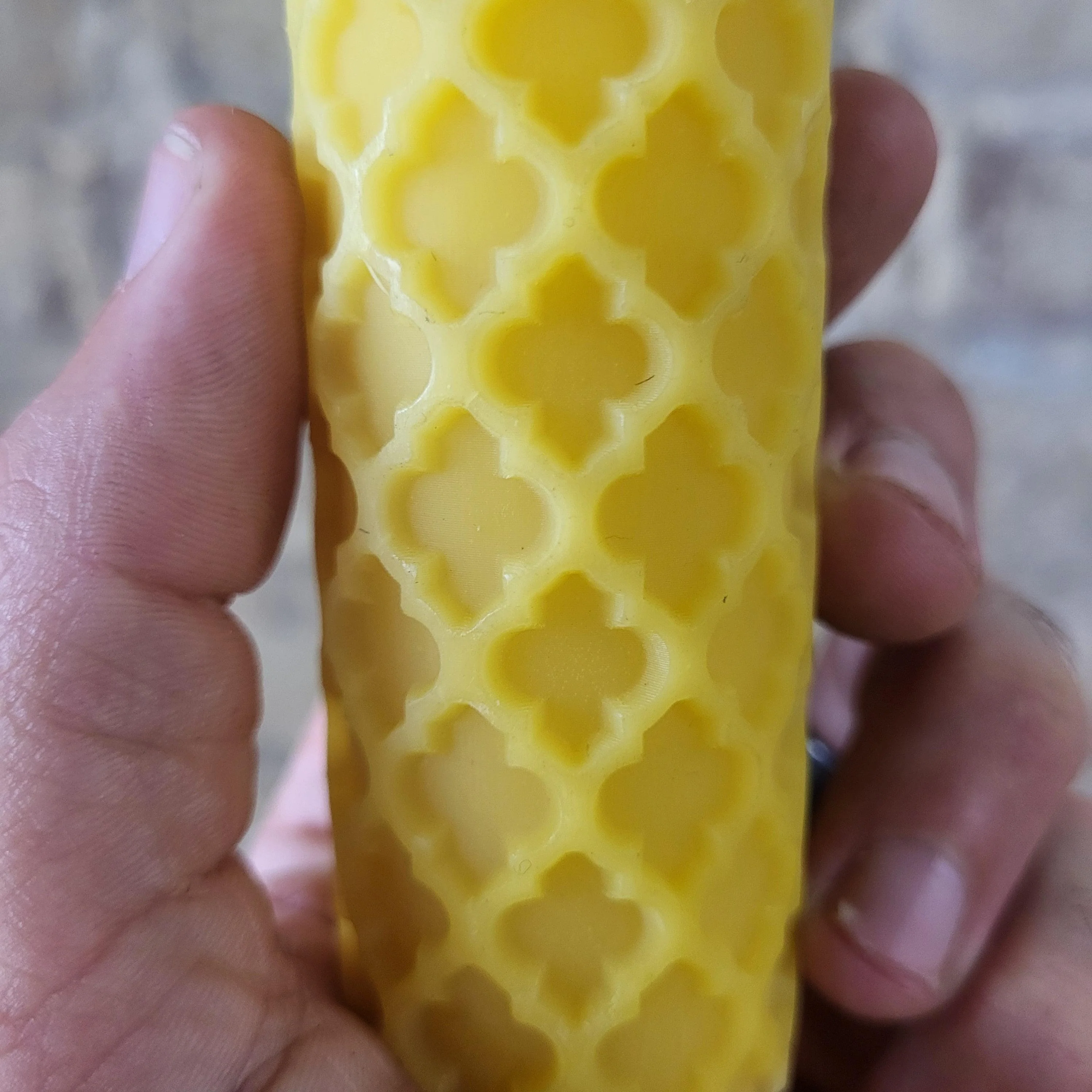 Antique Window Beeswax Candle - Image 2