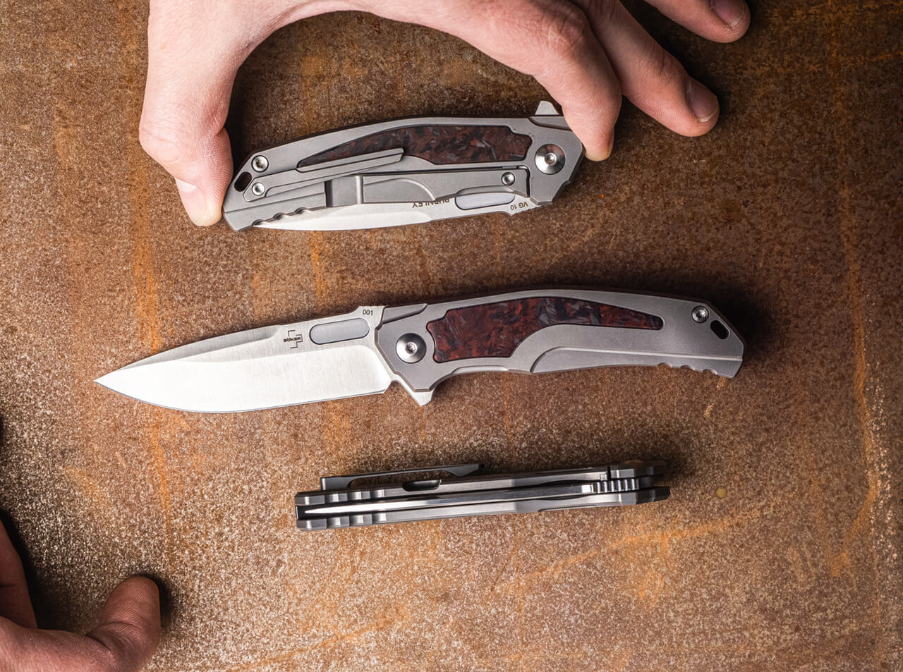 Apex Mini Wild Carbon Fiber / Titanium - Burnley Knife - Boker Plus - Image 5