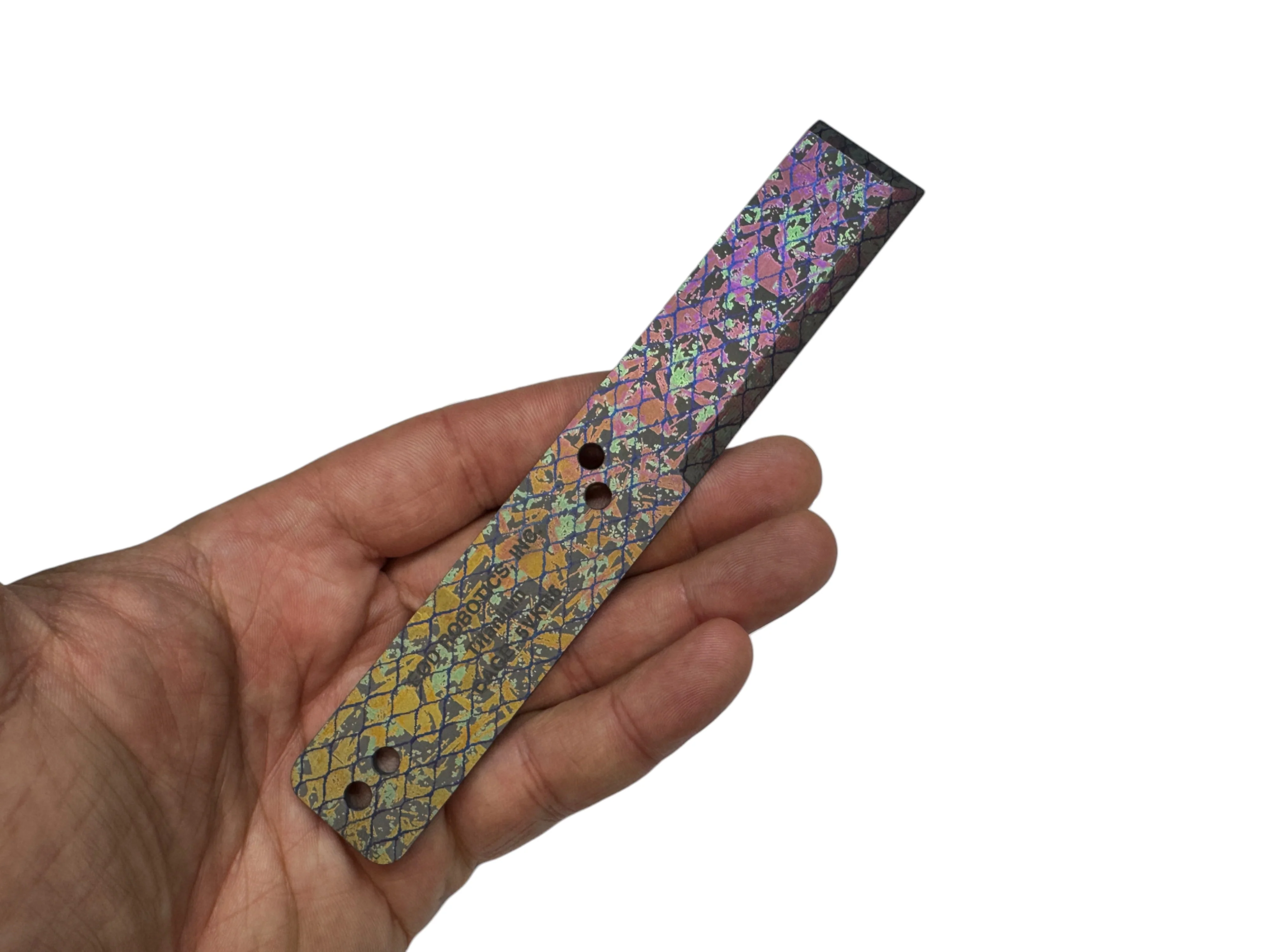 Aurora Pattern - Tumbled Titanium EOD Robotics Breacher Bar ( 2 Sizes ) - Image 3