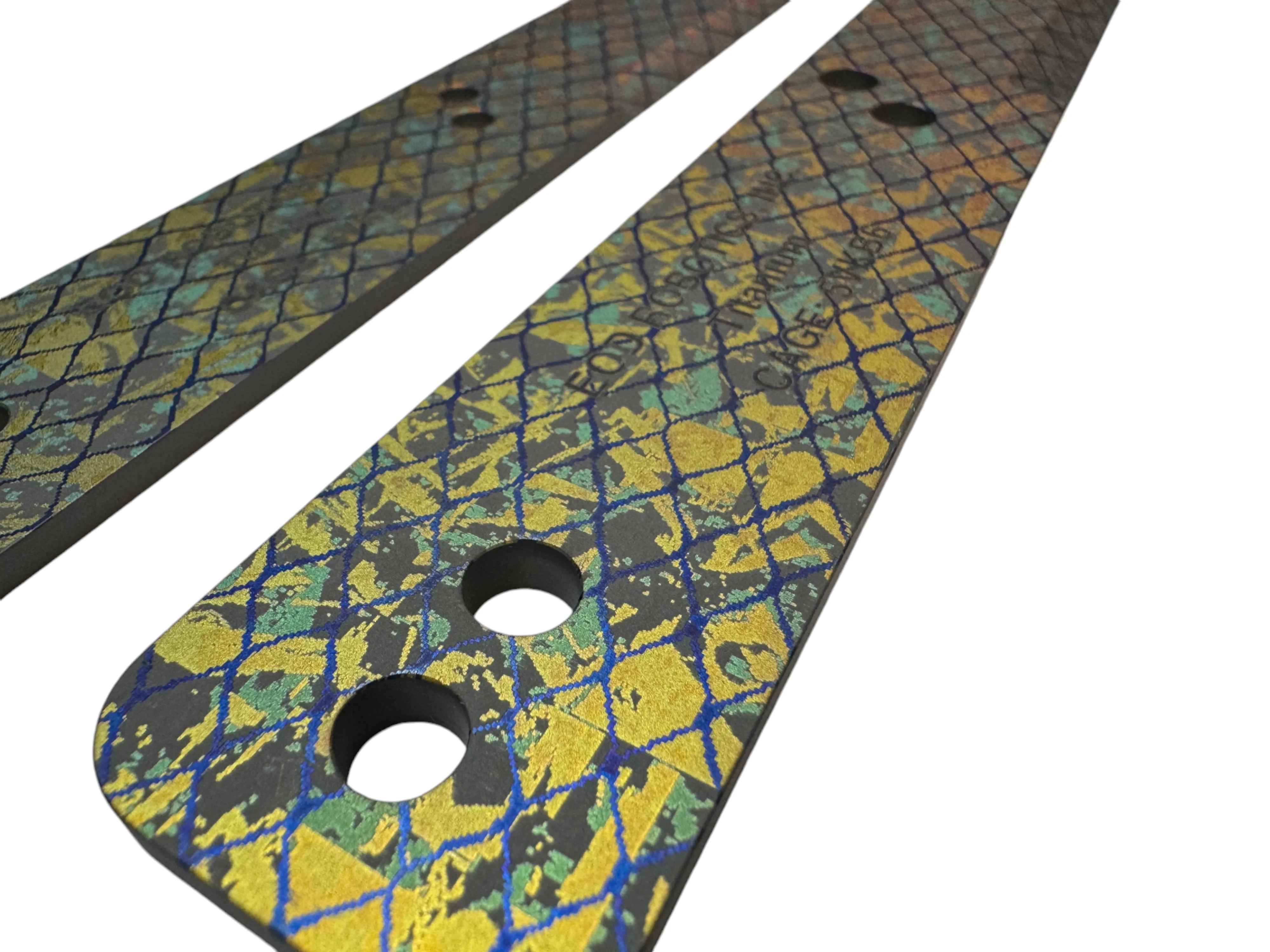 Aurora Pattern - Tumbled Titanium EOD Robotics Breacher Bar ( 2 Sizes ) - Image 7