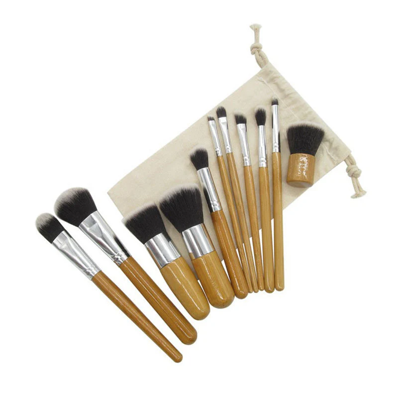 Bamboo 11-Piece Makeup Brush Set - Image 2