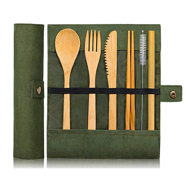 Bamboo Travel Utensil Set - Image 5