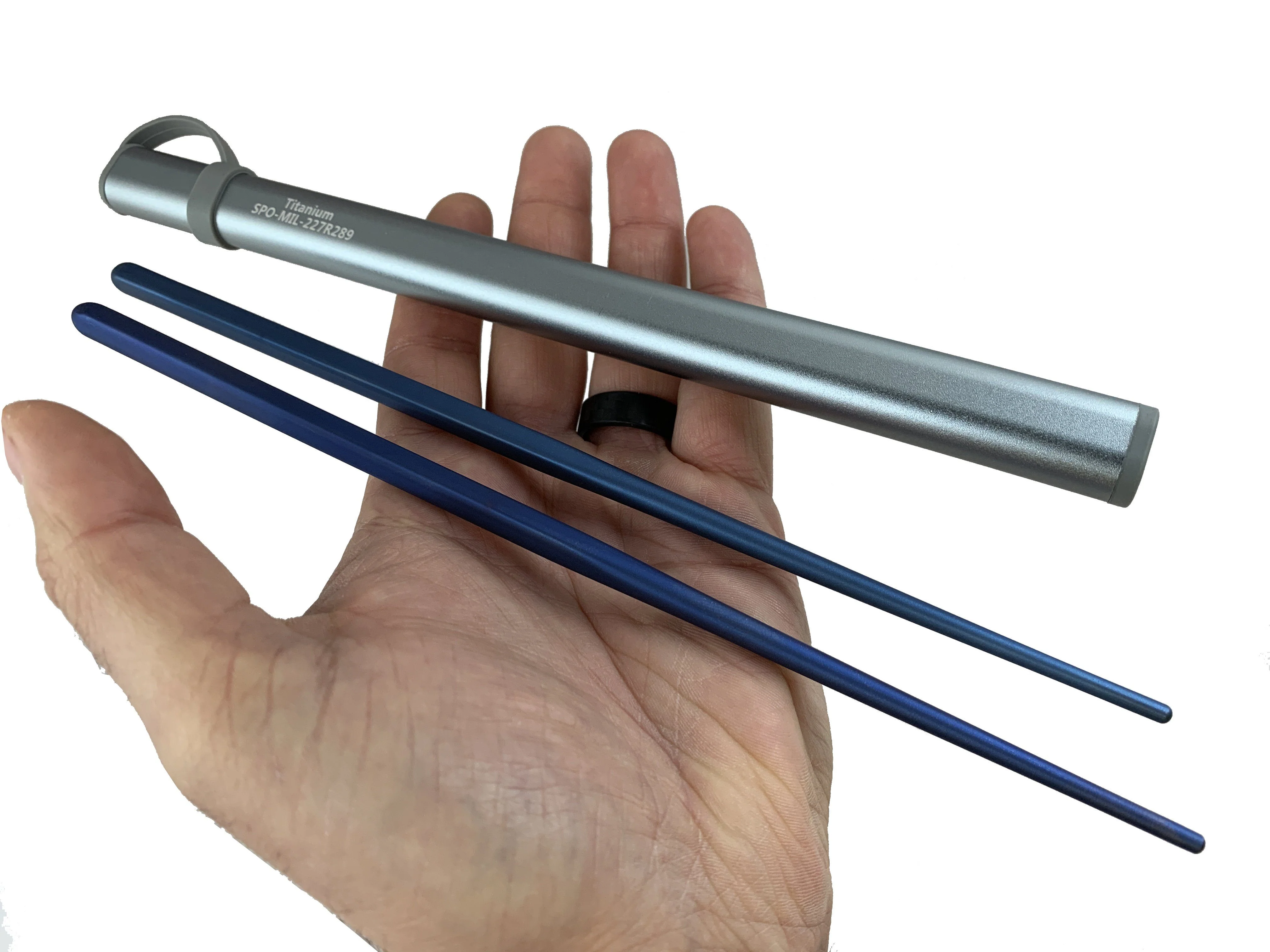 Blue Robusto Titanium Chopsticks Kit - Gen 6 - Image 2