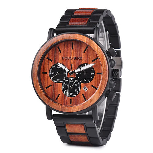 Bobo Bird "Nature's Time" Eco-Friendly Multifunction Wood Watch - Image 2