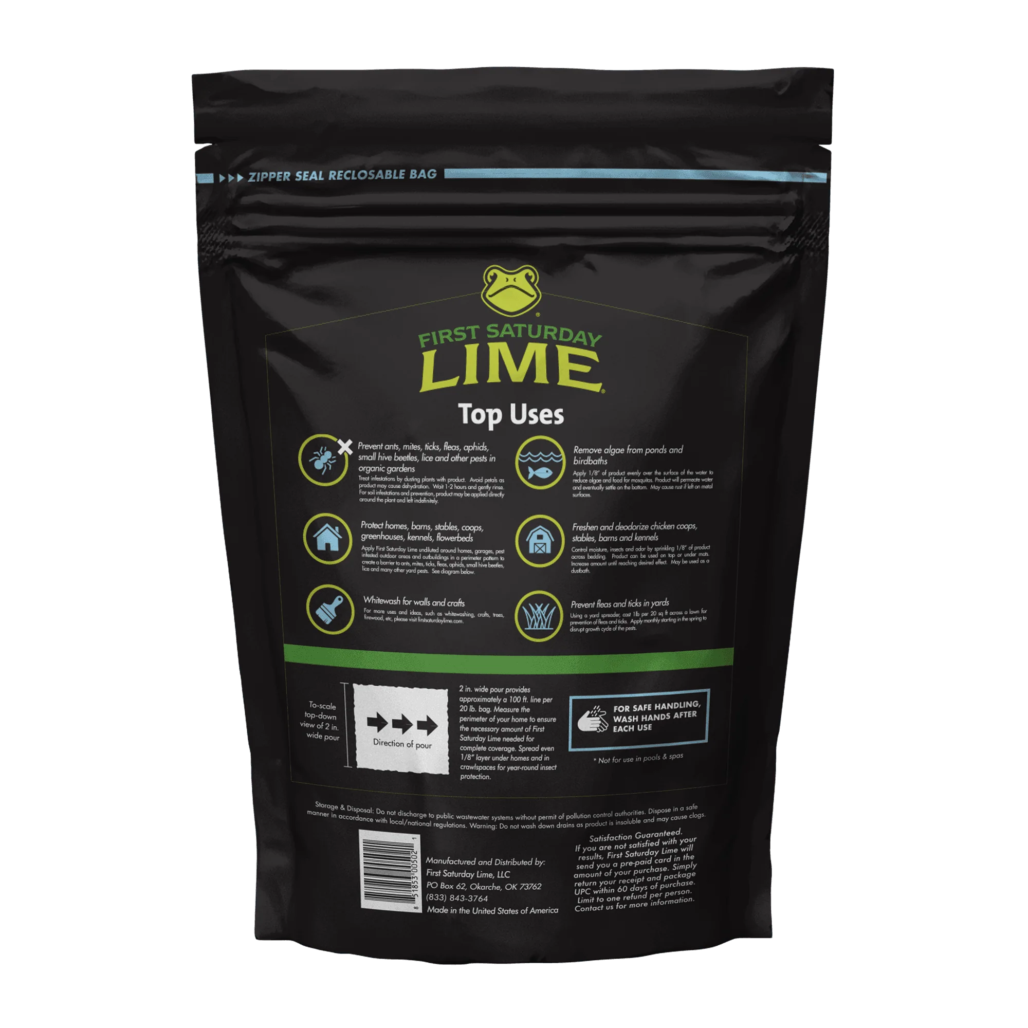 Bundle: 2 First Saturday Lime 20lb Bags and 1 10ml Eco-Friendly Insect Repellent Spray - Image 3