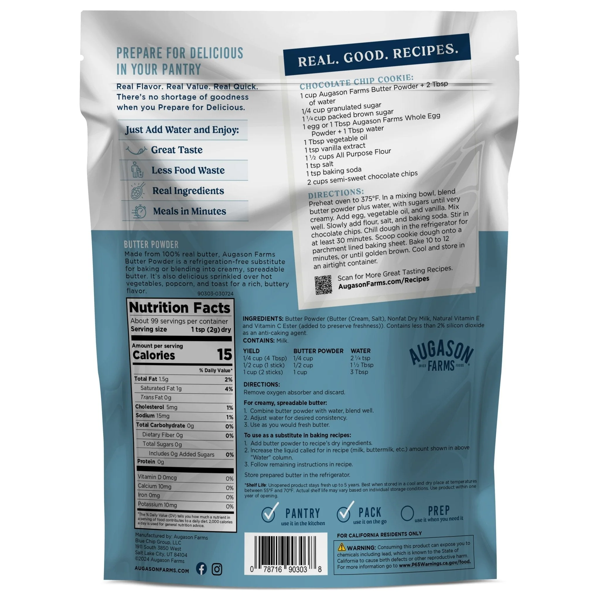 Butter Powder Pouch, 99 Servings - Image 2