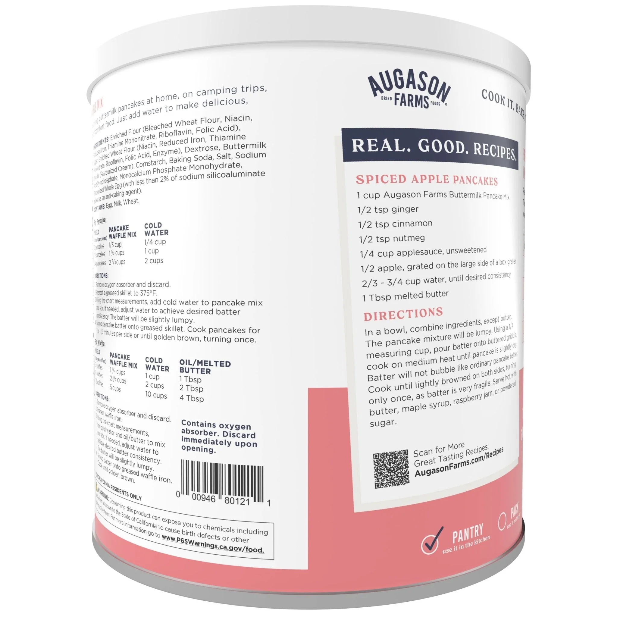Buttermilk Pancake & Waffle Mix Can, 33 Servings - Image 2