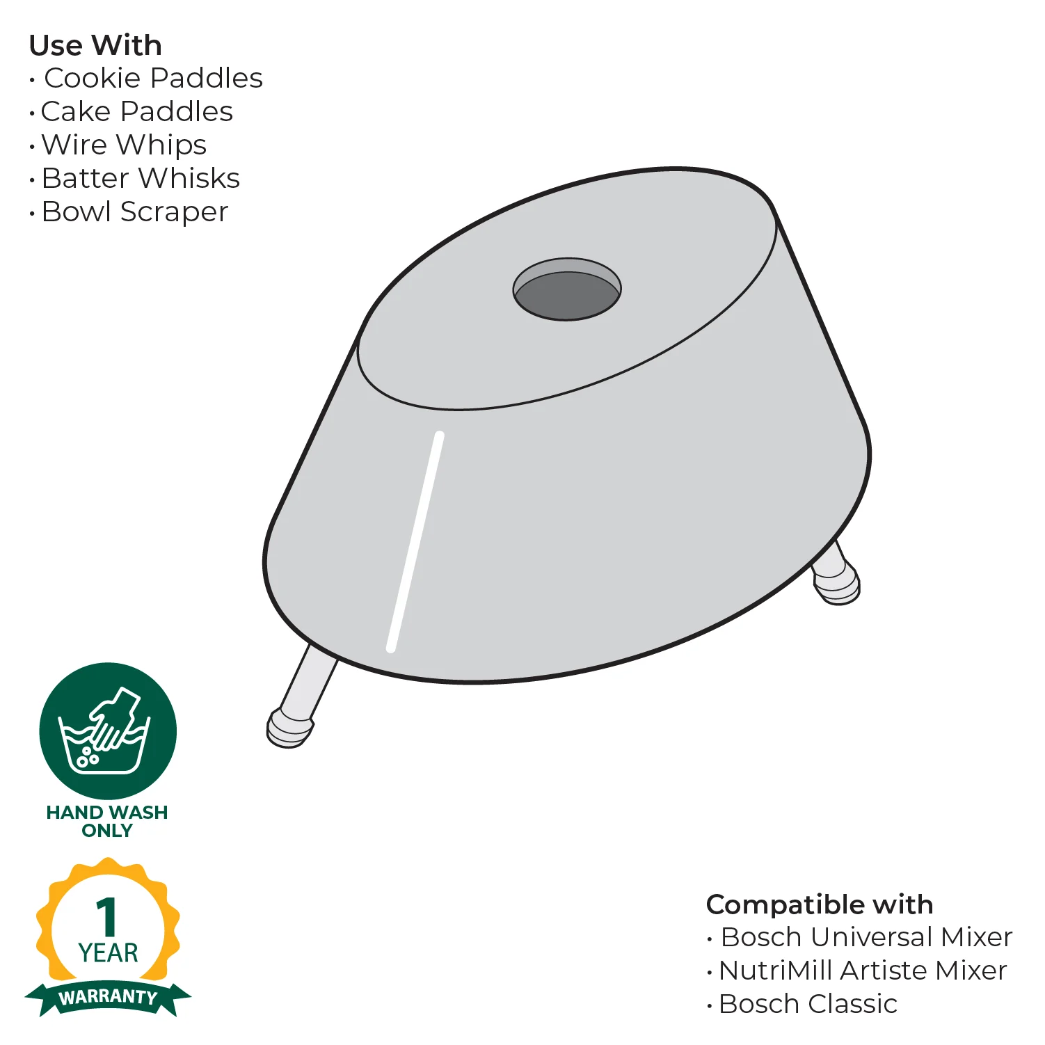Cake Paddles with Metal Whip Driver - Image 6
