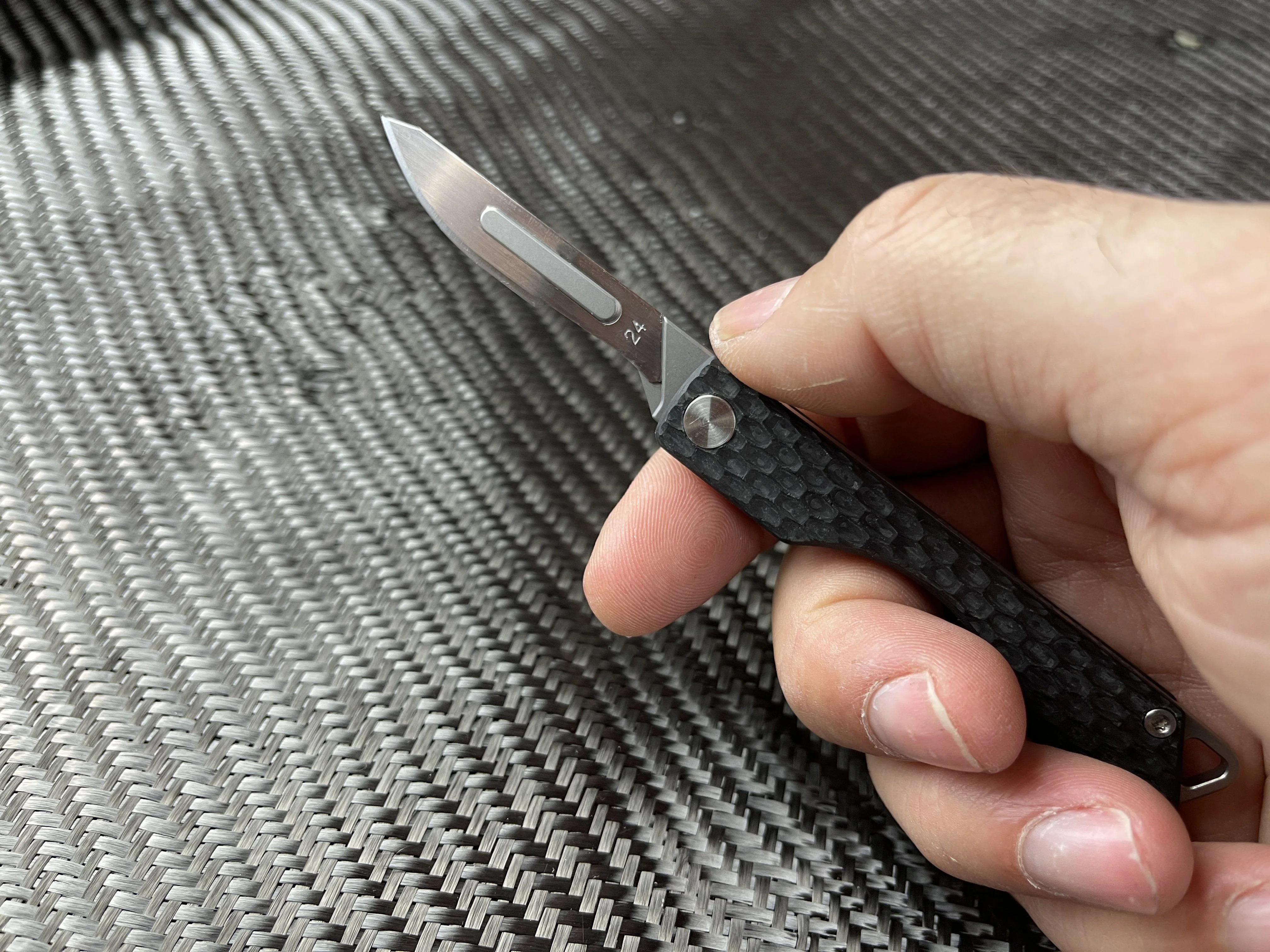 Carbon Fiber Folding Craft Scalpel Knife - Image 5
