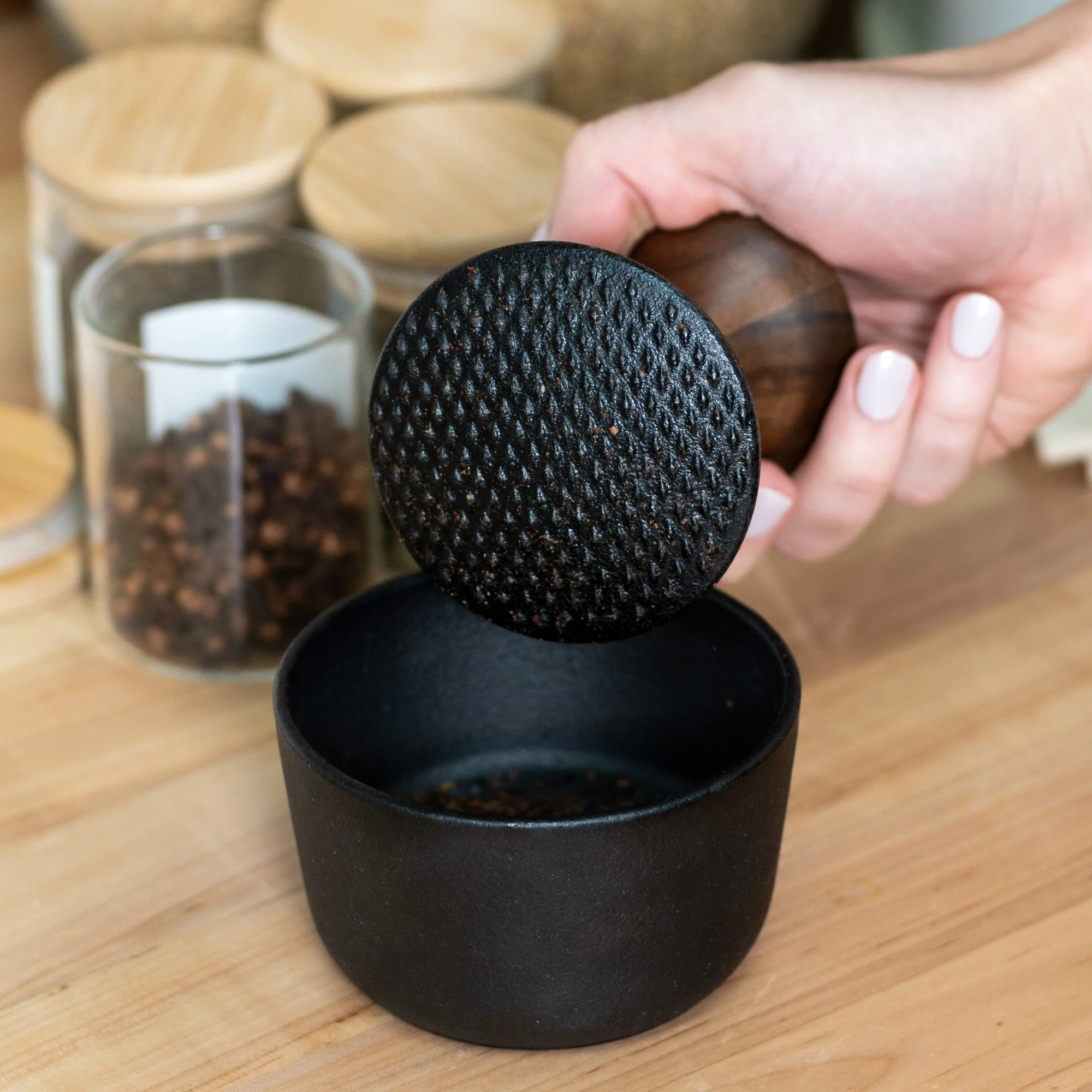 Cast Iron Mortar & Pestle - Image 4