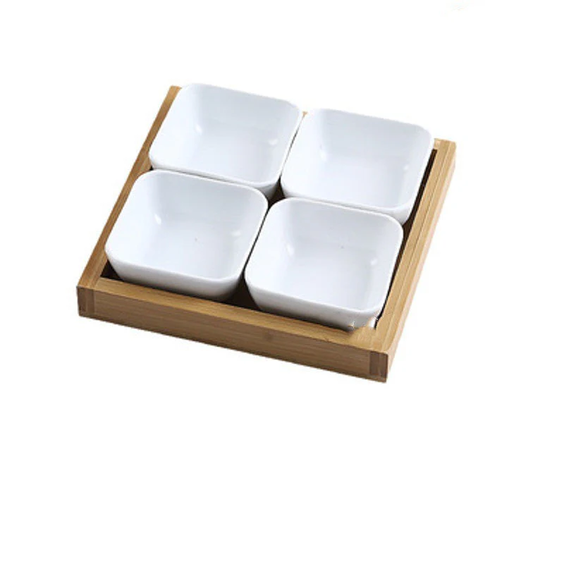 Ceramic Fruit Platter with Bamboo Tray - Image 6
