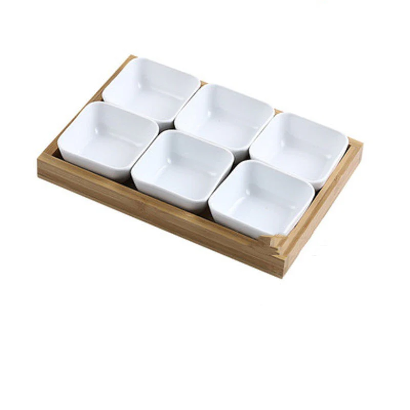 Ceramic Fruit Platter with Bamboo Tray - Image 7