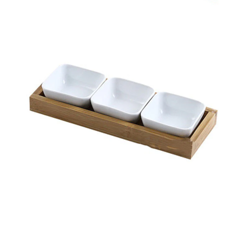 Ceramic Fruit Platter with Bamboo Tray - Image 8