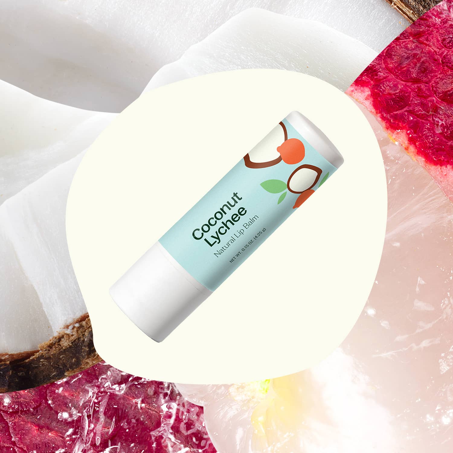 Coconut Lychee Natural Lip Balm - Image 2