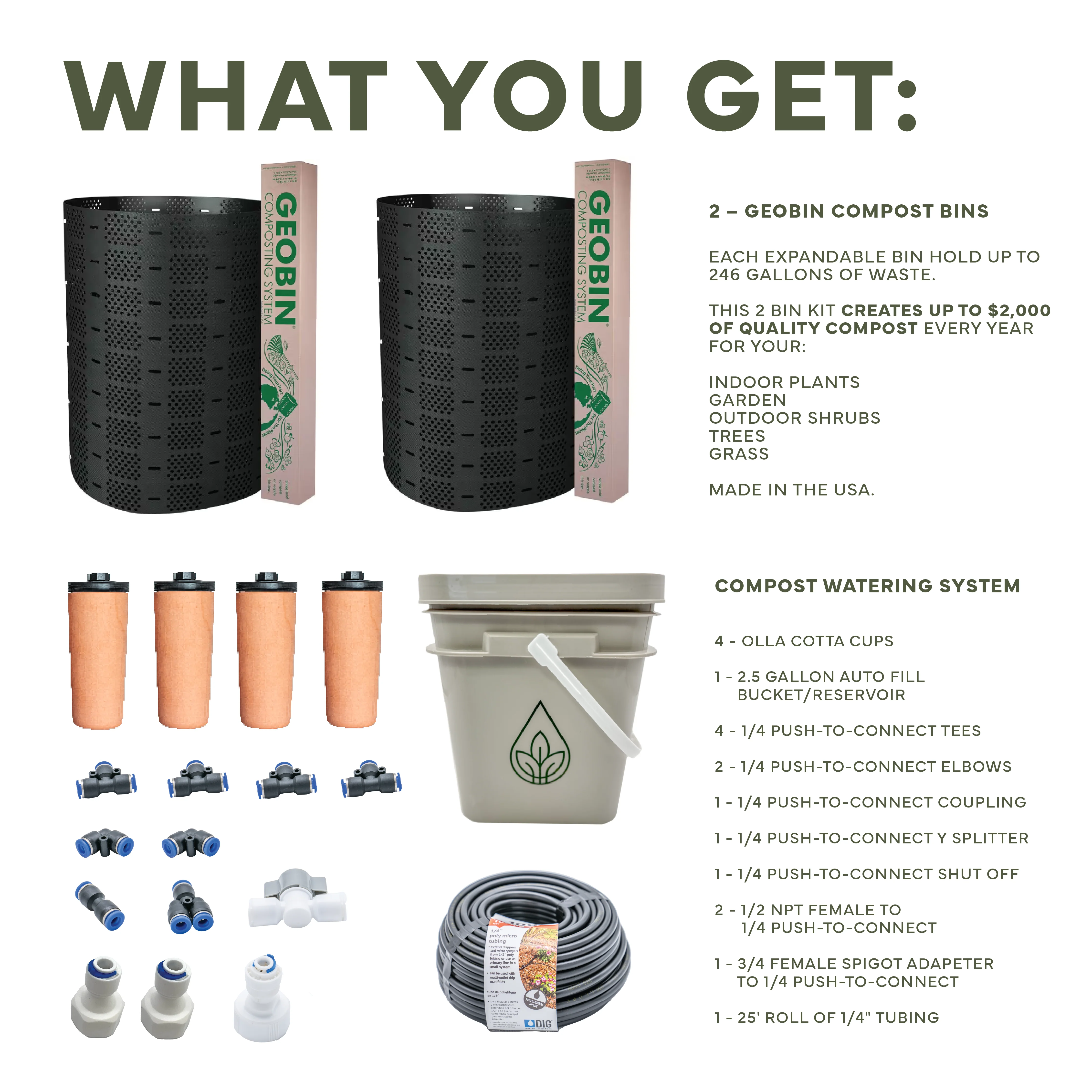 CottaCompost Olla Kit (with 2 Composters) - The Easiest Outdoor Compost Bins & Watering System – For Beginners - Image 3