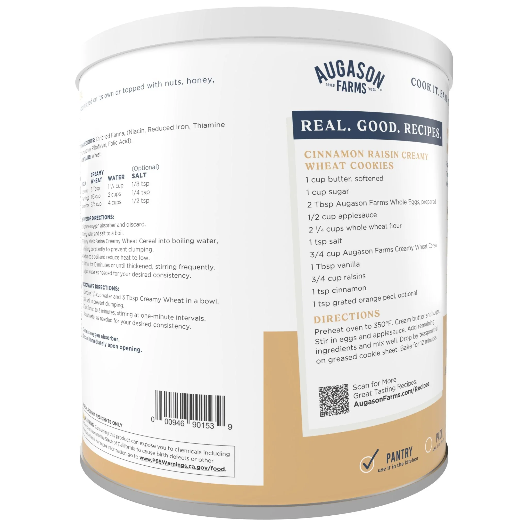 Creamy Wheat Cereal Can, 55 Servings - Image 2
