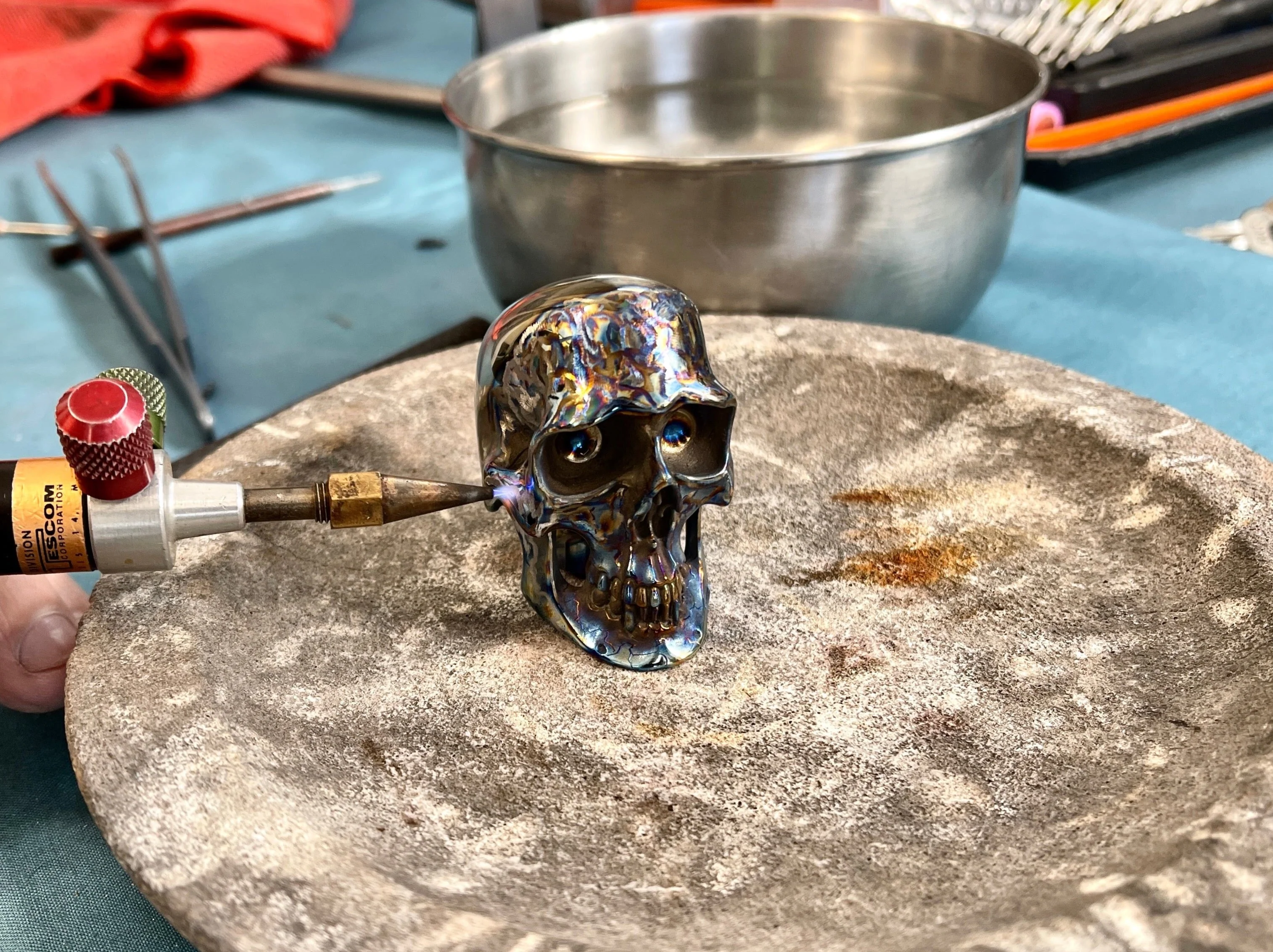 Custom Titanium Colossus Skull by Tony Fabrioli ( Limited Run! ) - Image 6