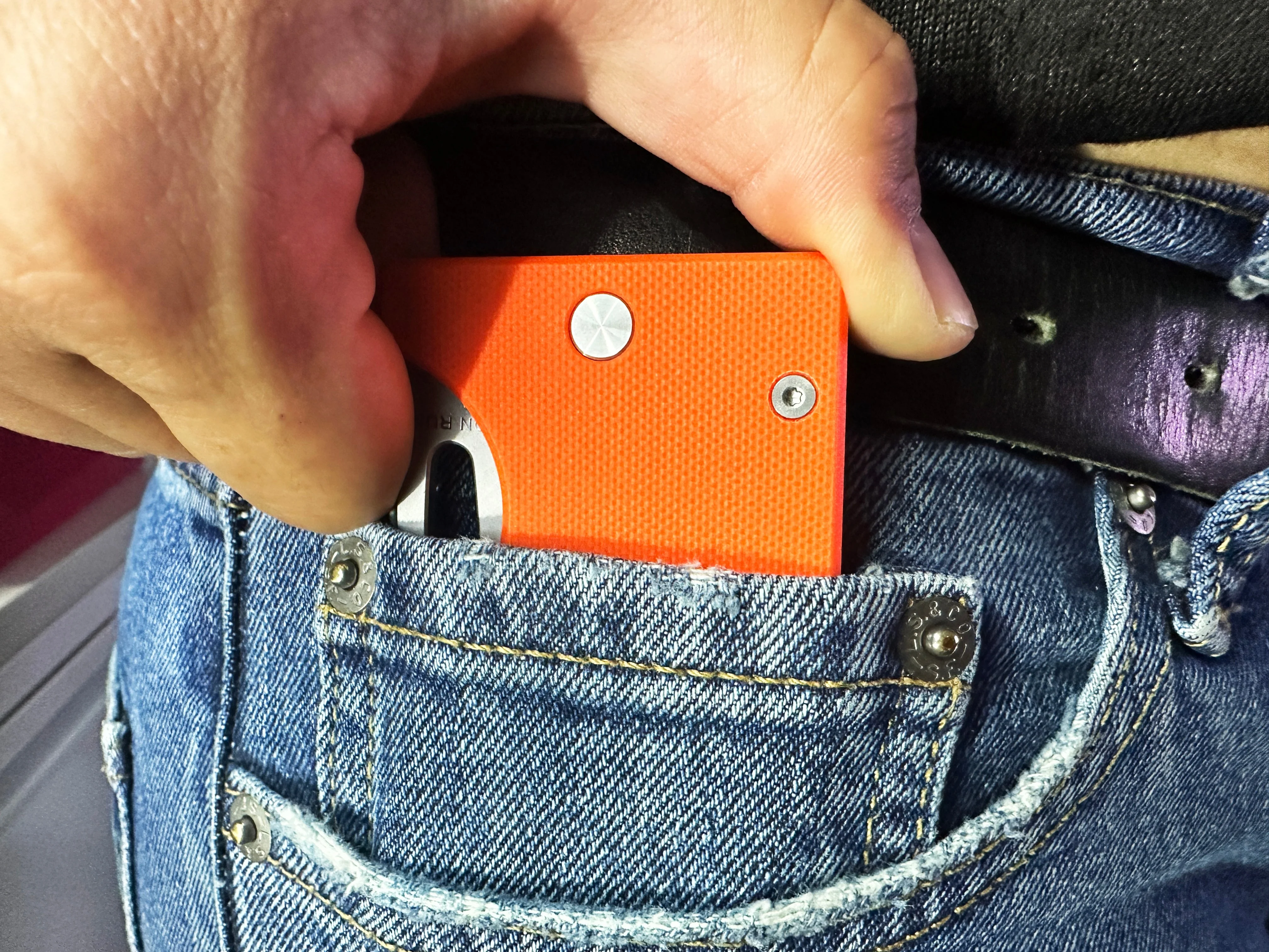 D2 Re-Action - Ti ( Orange - G10 ) Folder - Knife Sale! - Image 6
