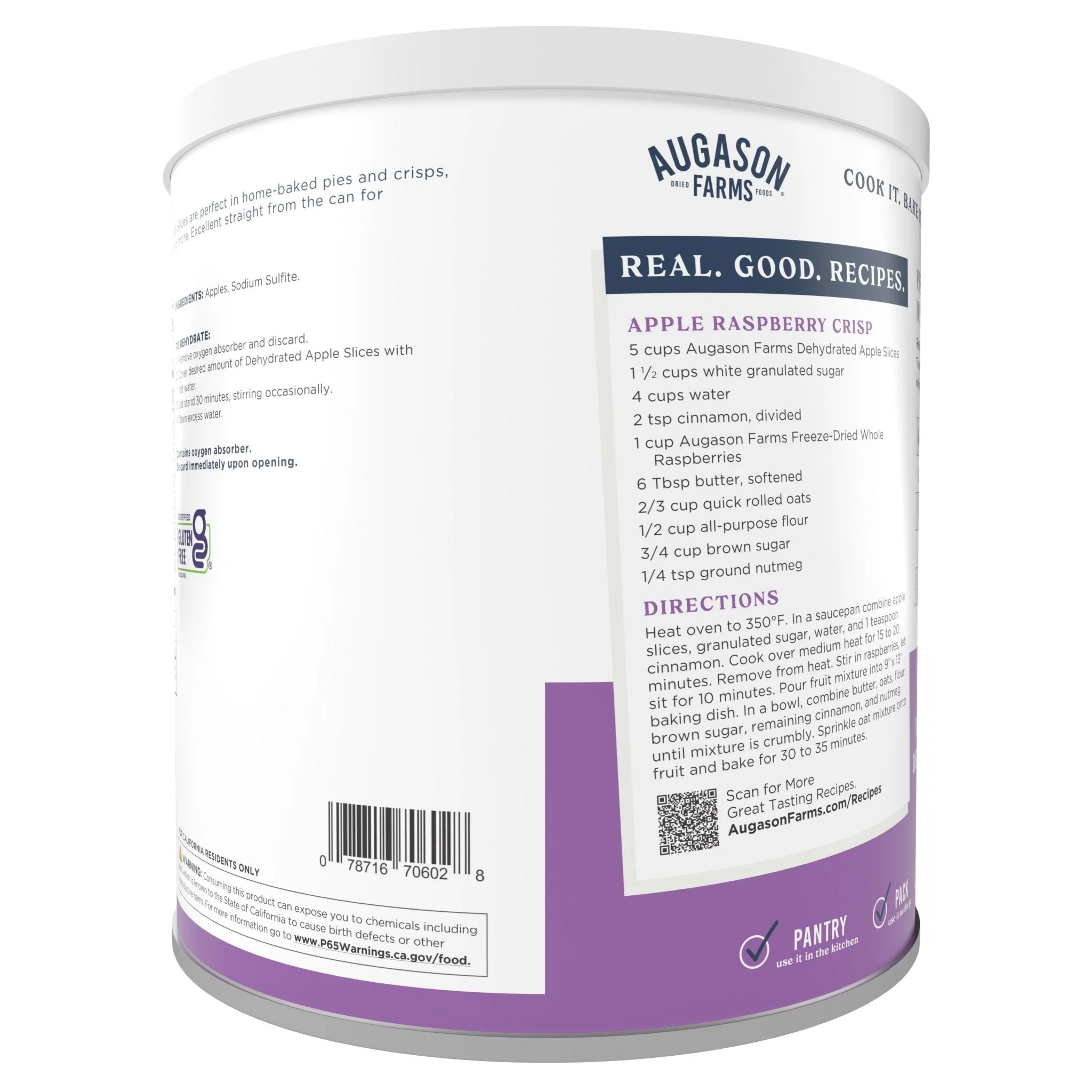 Dehydrated Apple Slices Can, 20 Servings - Image 2