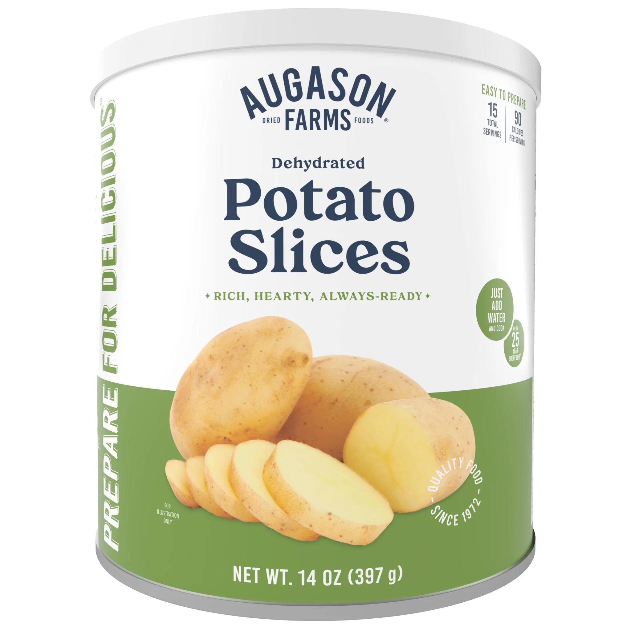 Dehydrated Potato Slices Can, 15 Servings