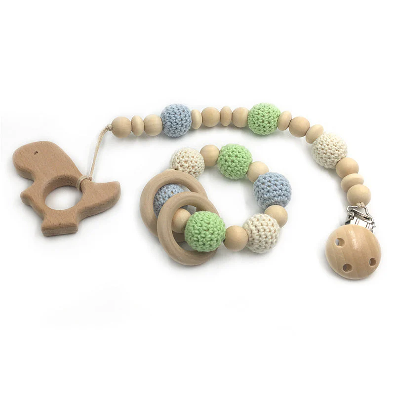 EcoTeether Organic Wooden Baby Teething Ring - Image 2