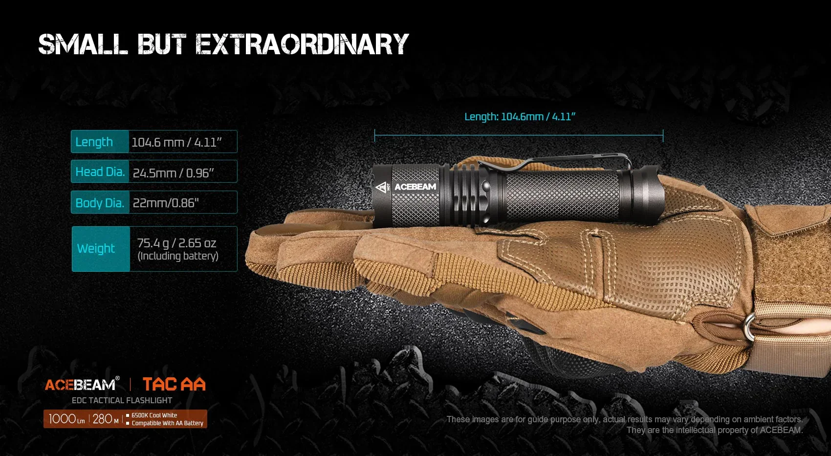 Exclusive Acebeam TAC Flashlight AA / 14500 ( Includes USB-C 14500 Rechargeable Battery ) - Image 11