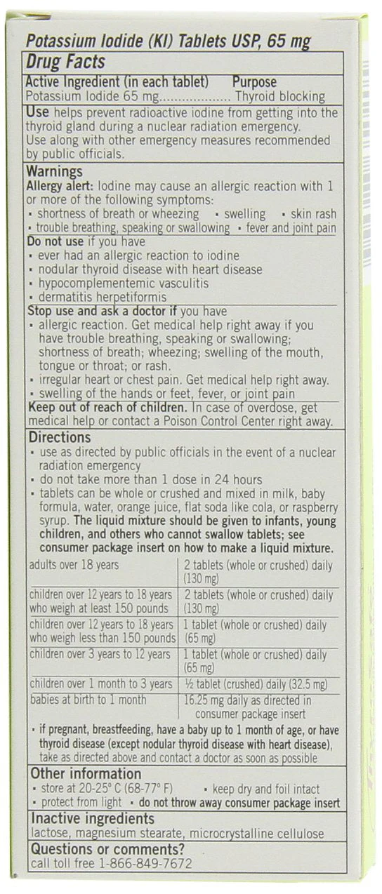 FDA Approved Thyrosafe Potassium Iodide (KI) Tablets - Protects Against Radioactive Iodine - Image 5