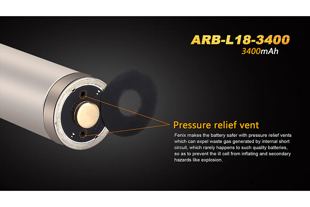Fenix ARB-L18-3400mAh Rechargeable 18650 Battery - Image 6