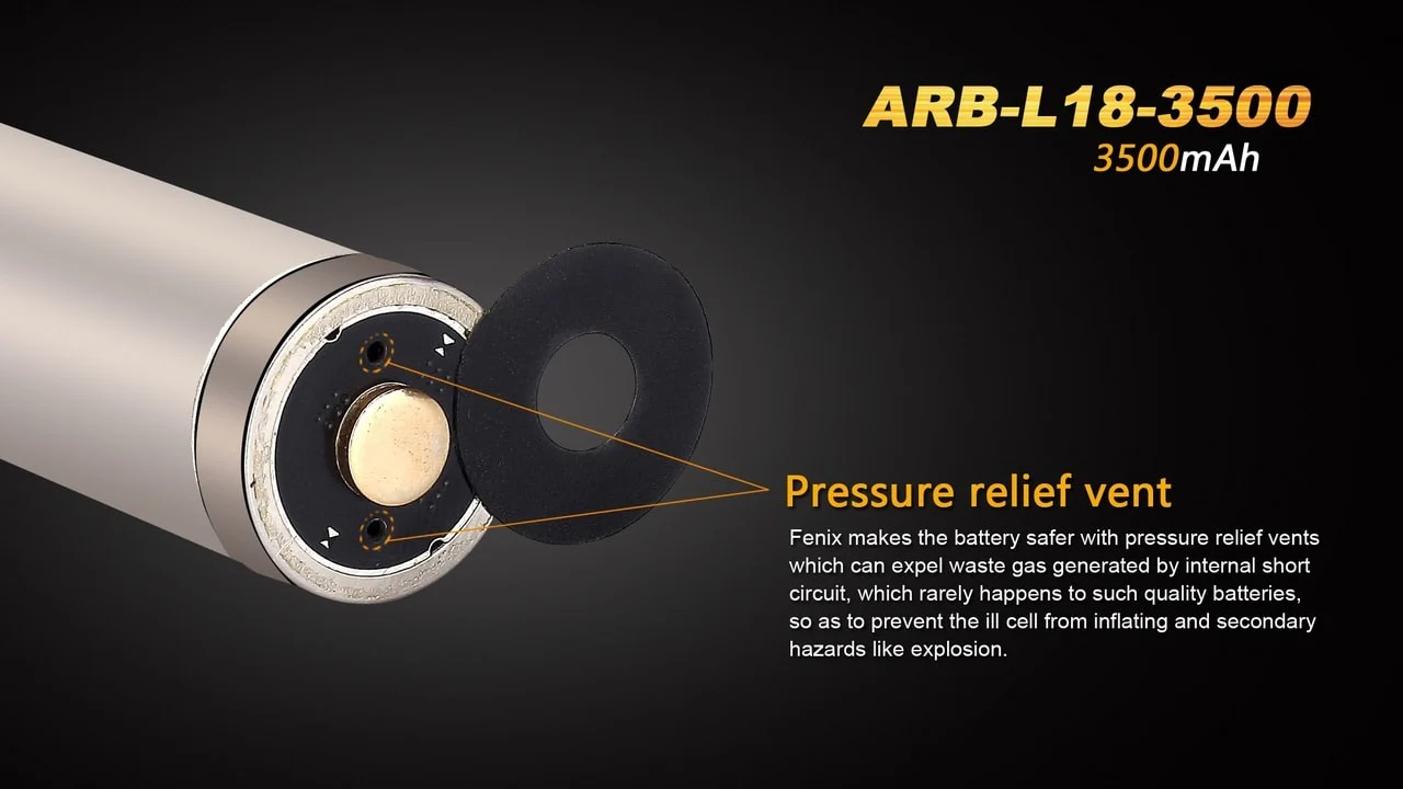 Fenix ARB-L18-3500 High-Capacity 18650 Battery - 3500mAh - Image 3